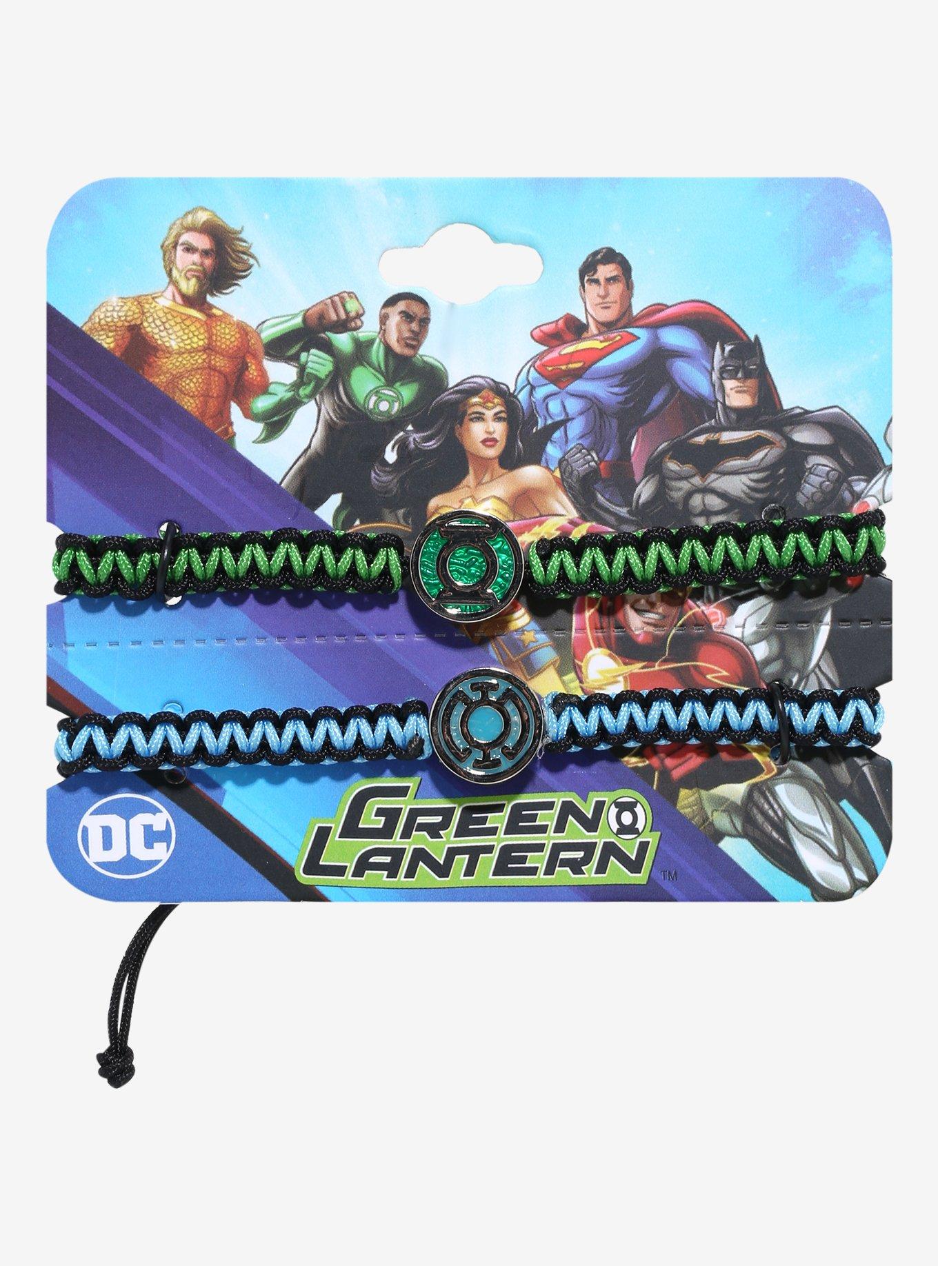 DC Comics Green Lantern & Blue Lantern Best Friend Cord Bracelet Set, , hi-res