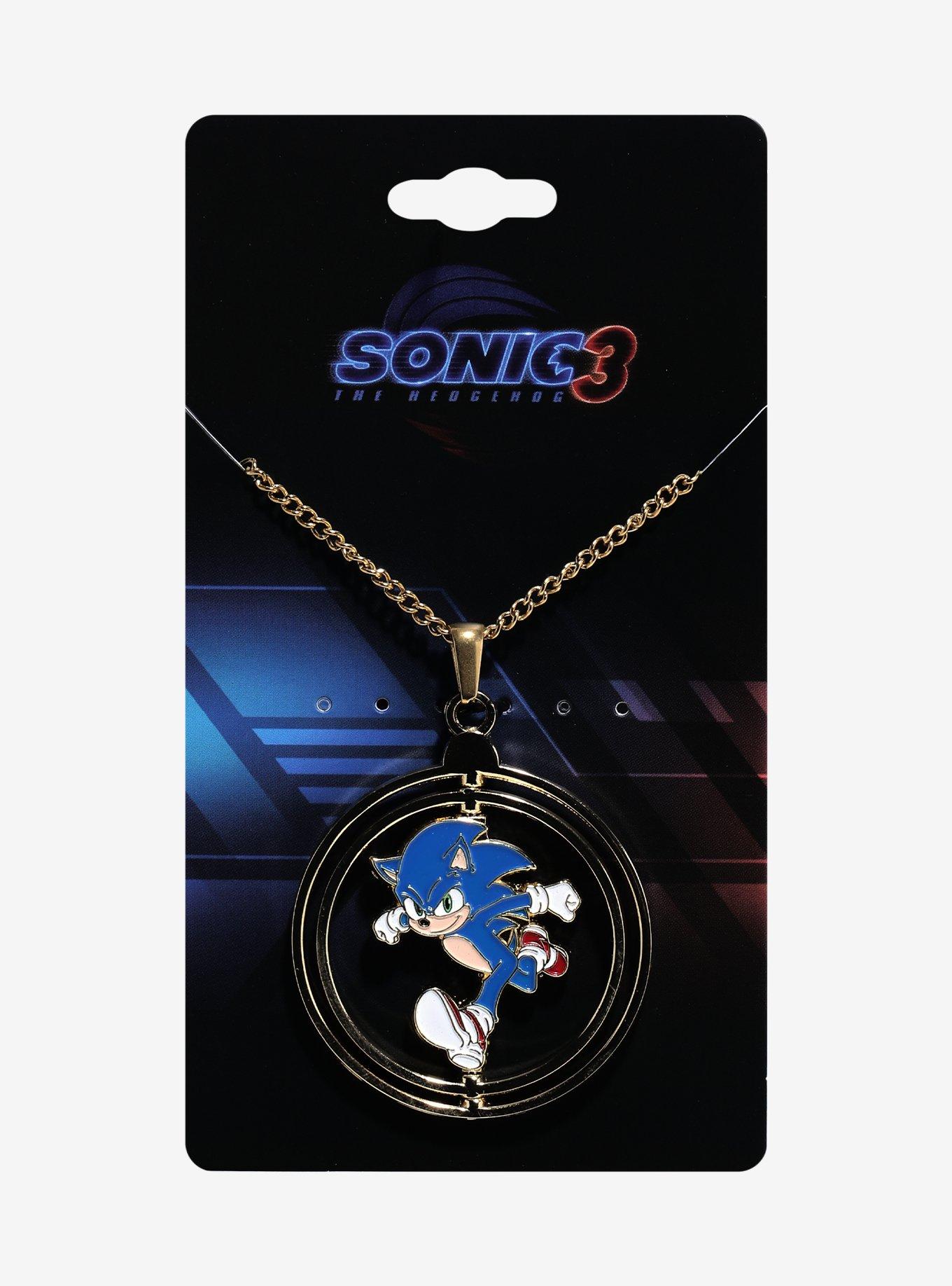 Sonic The Hedgehog Sonic & Shadow Gold Ring Key Chain
