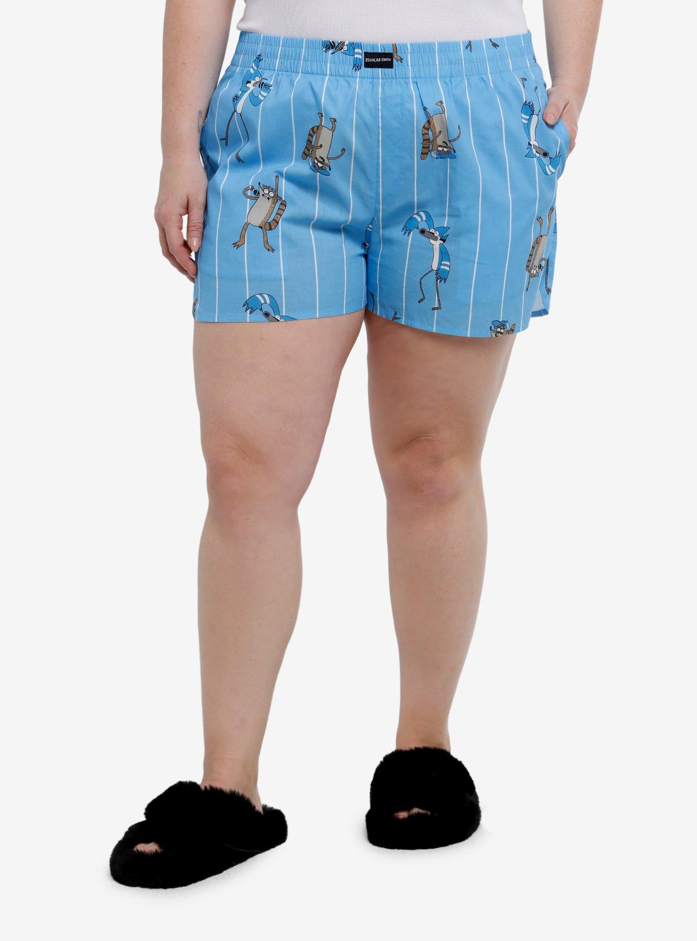 Regular Show Mordecai & Rigby Girls Boxer Shorts Plus Size, , hi-res