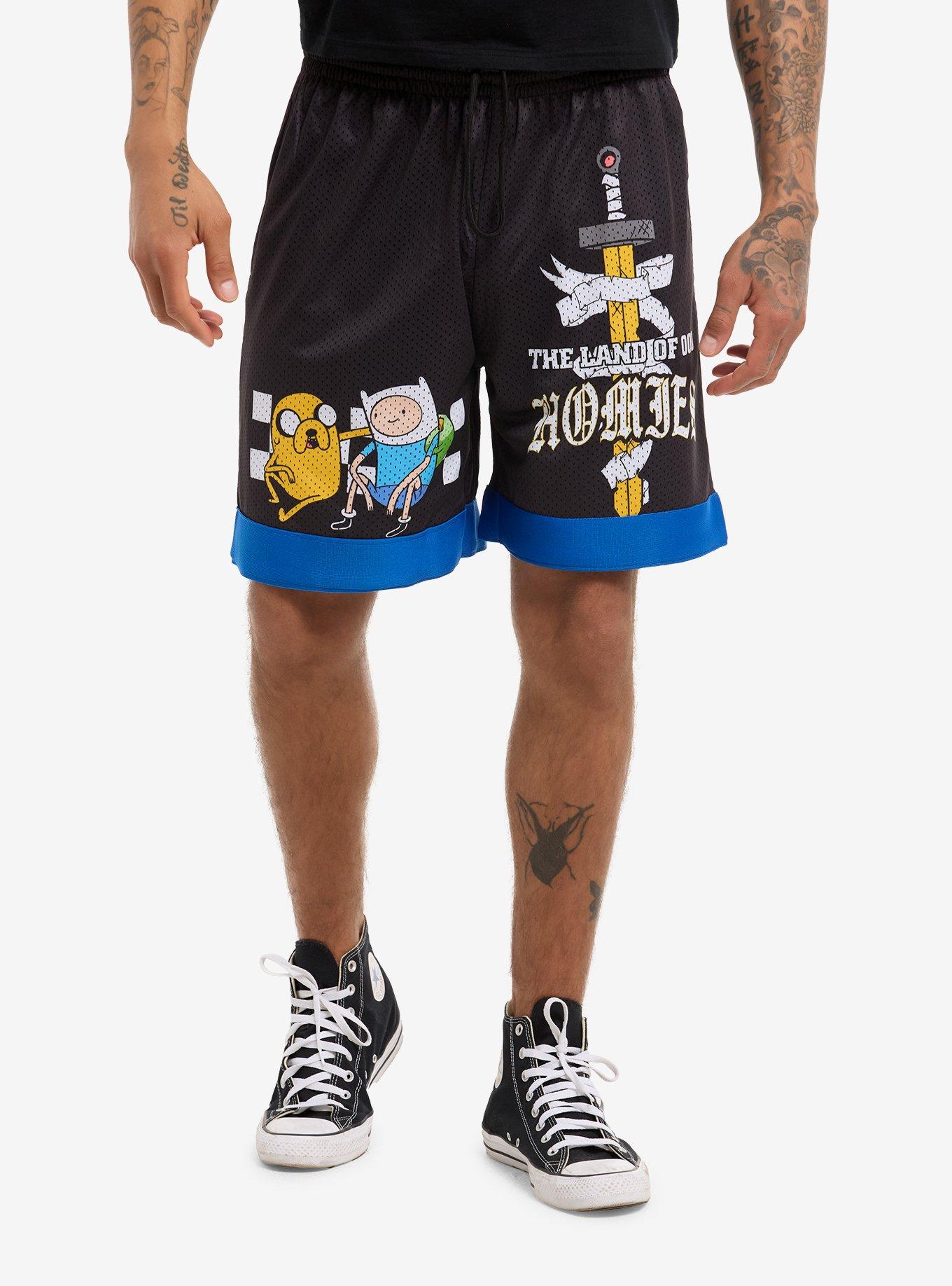 Adventure Time Finn & Jake Basketball Shorts, , hi-res