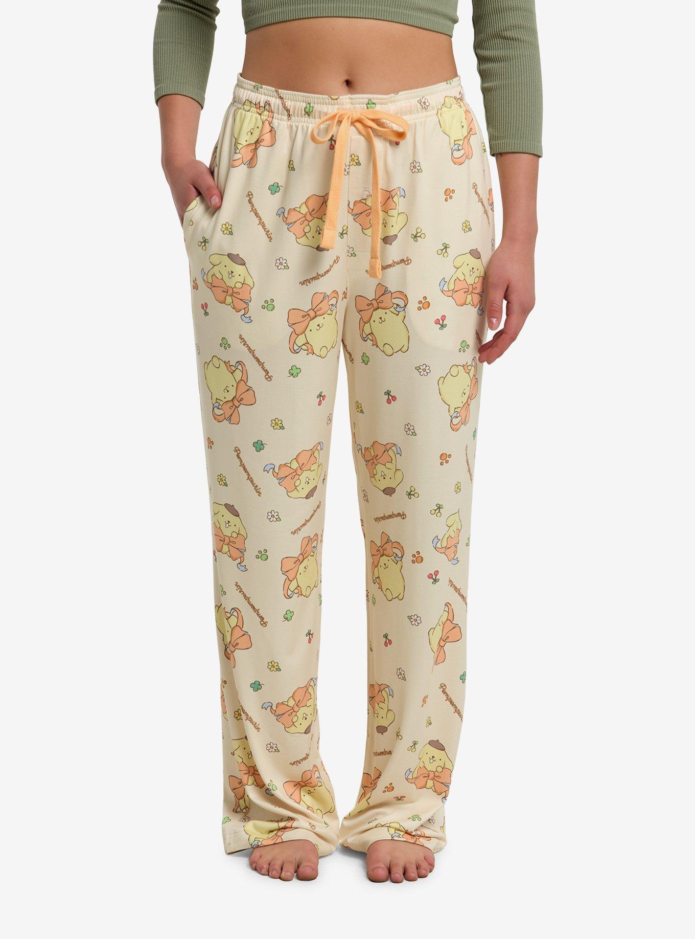 Pompompurin Bow Girls Pajama Pants, , hi-res