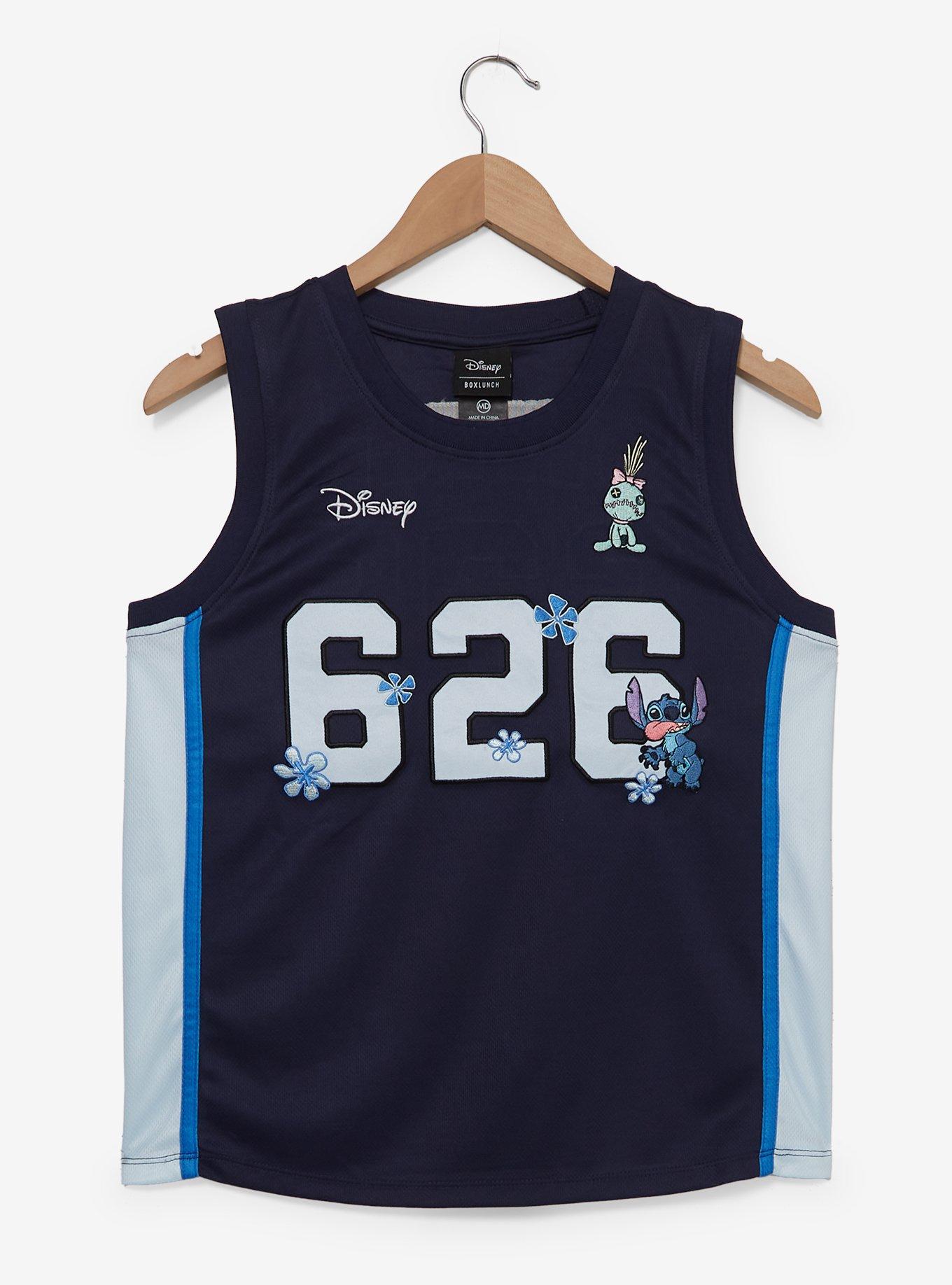 Disney Lilo & Stitch Floral Cropped Women's Basketball Jersey - BoxLunch Exclusive, , hi-res