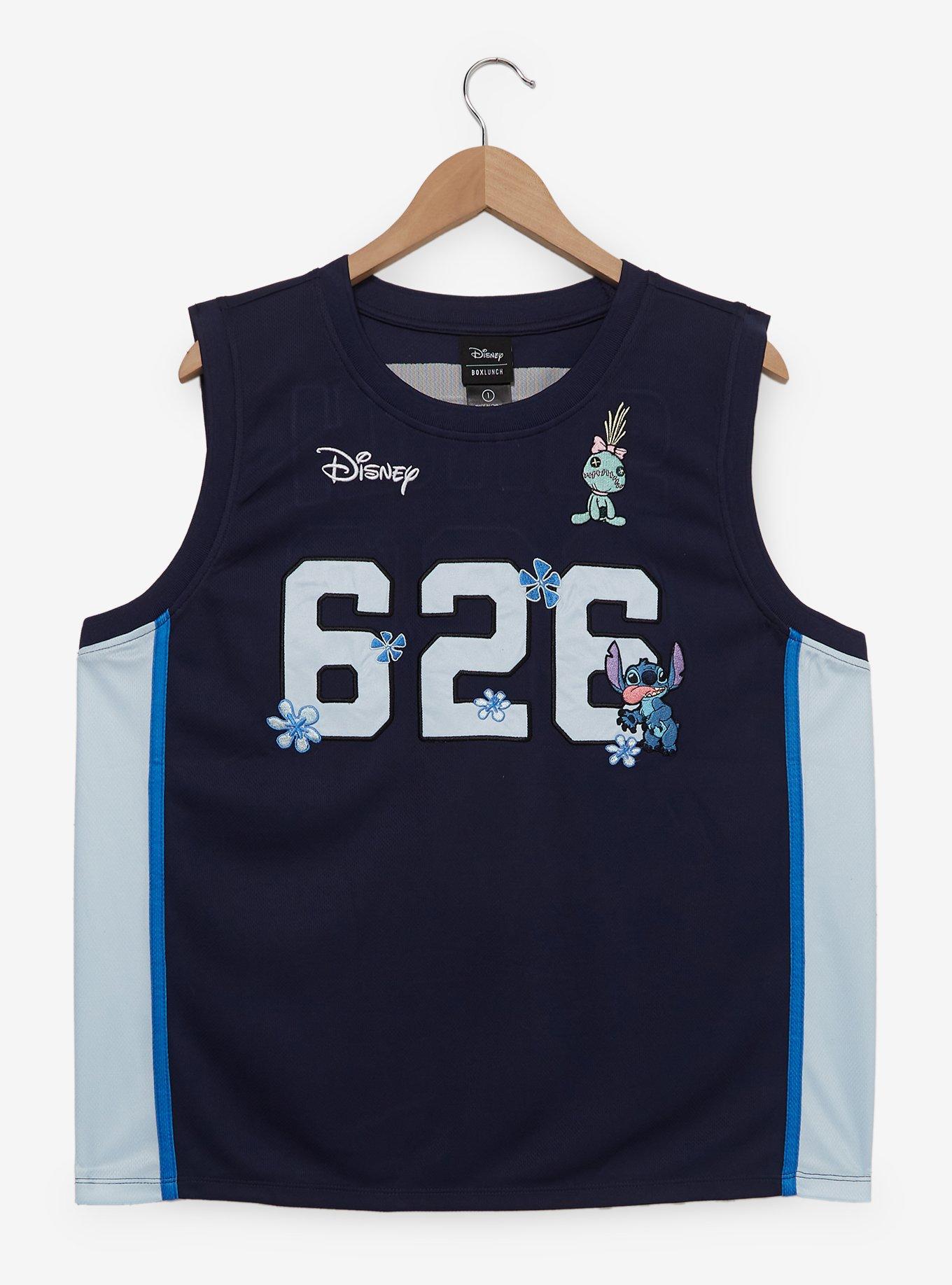 Disney Lilo & Stitch Floral Cropped Women's Plus Size Basketball Jersey - BoxLunch Exclusive, , hi-res