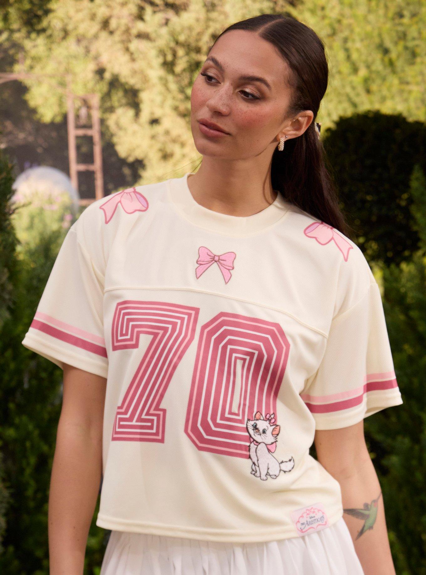 Disney The Aristocats Marie Women's Cropped Football Jersey - BoxLunch Exclusive, , hi-res