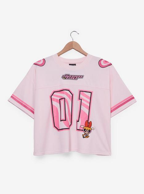 Bubbles - melt the lady cropped jersey gry×bk×iv Bubbles™ The Power Puff Girls™ Raw Hem Crop Spirit Jersey®