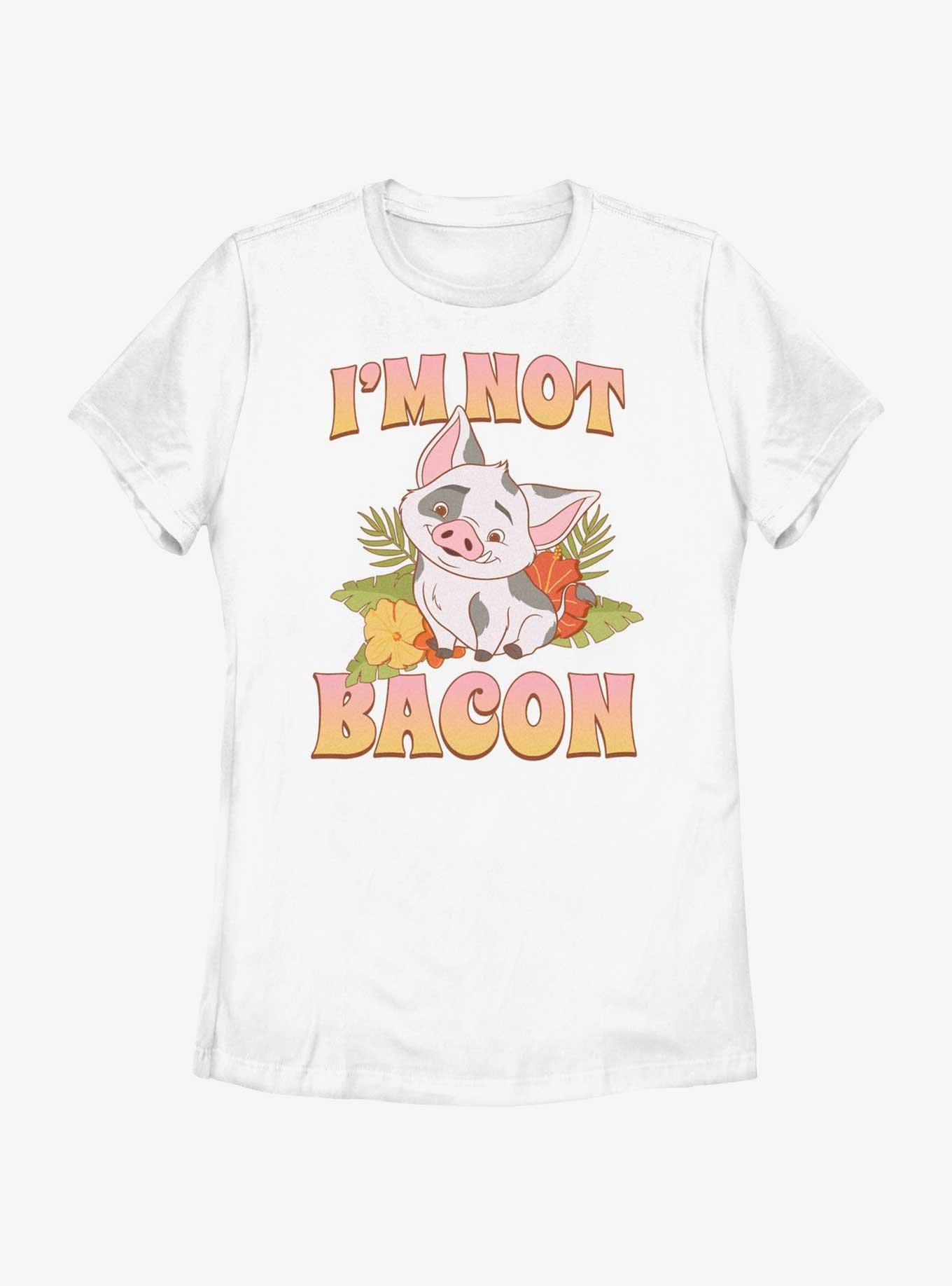 Disney Moana 2 Not Bacon Pua Womens T-Shirt, WHITE, hi-res