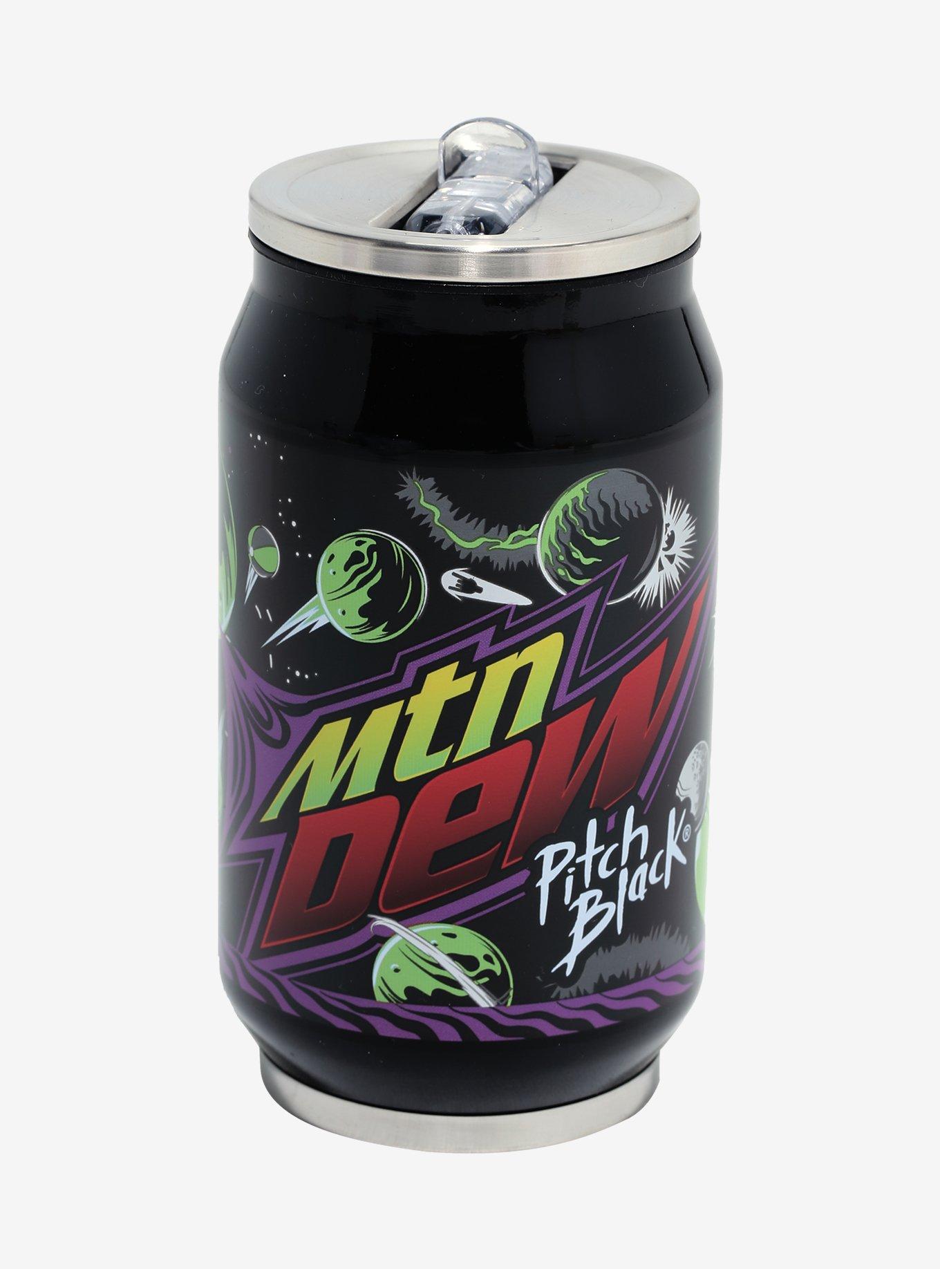 Mountain Dew Pitch Black Soda Can Water Bottle, , hi-res