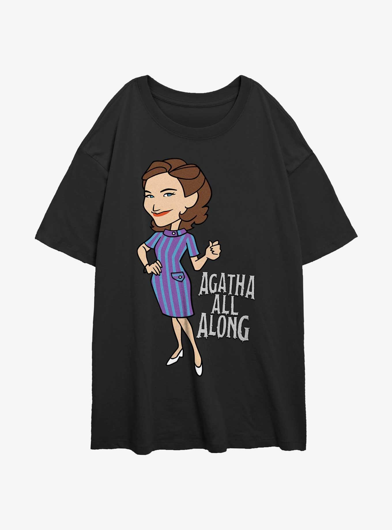 Marvel WandaVision Agatha All Along Girls Oversized T-Shirt, BLACK, hi-res