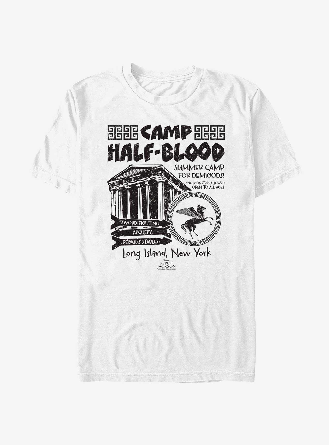 Disney Percy Jackson And The Olympians Camp Poster T-Shirt, WHITE, hi-res