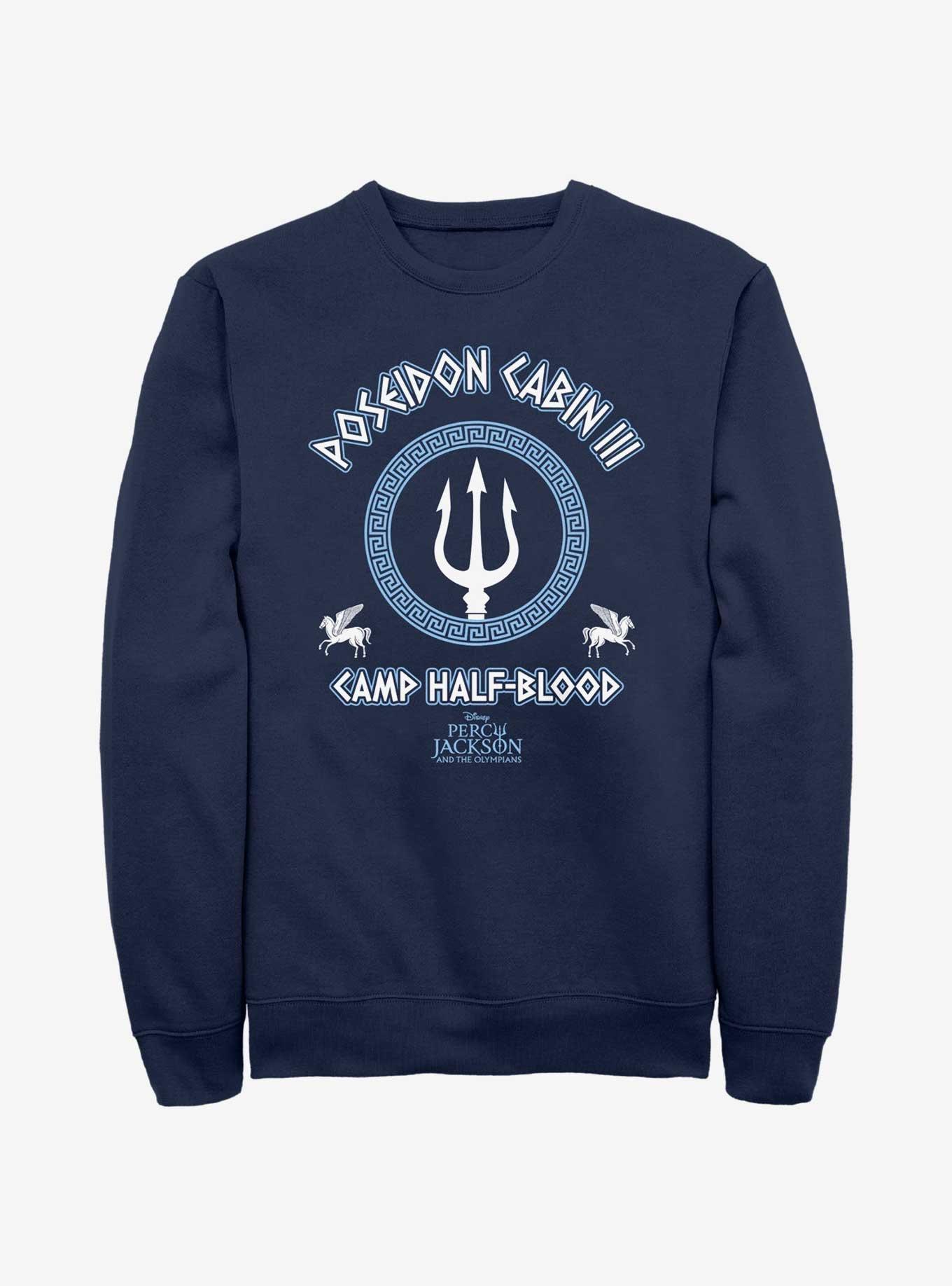 Disney Percy Jackson And The Olympians Poseidon Cabin Sweatshirt, NAVY, hi-res