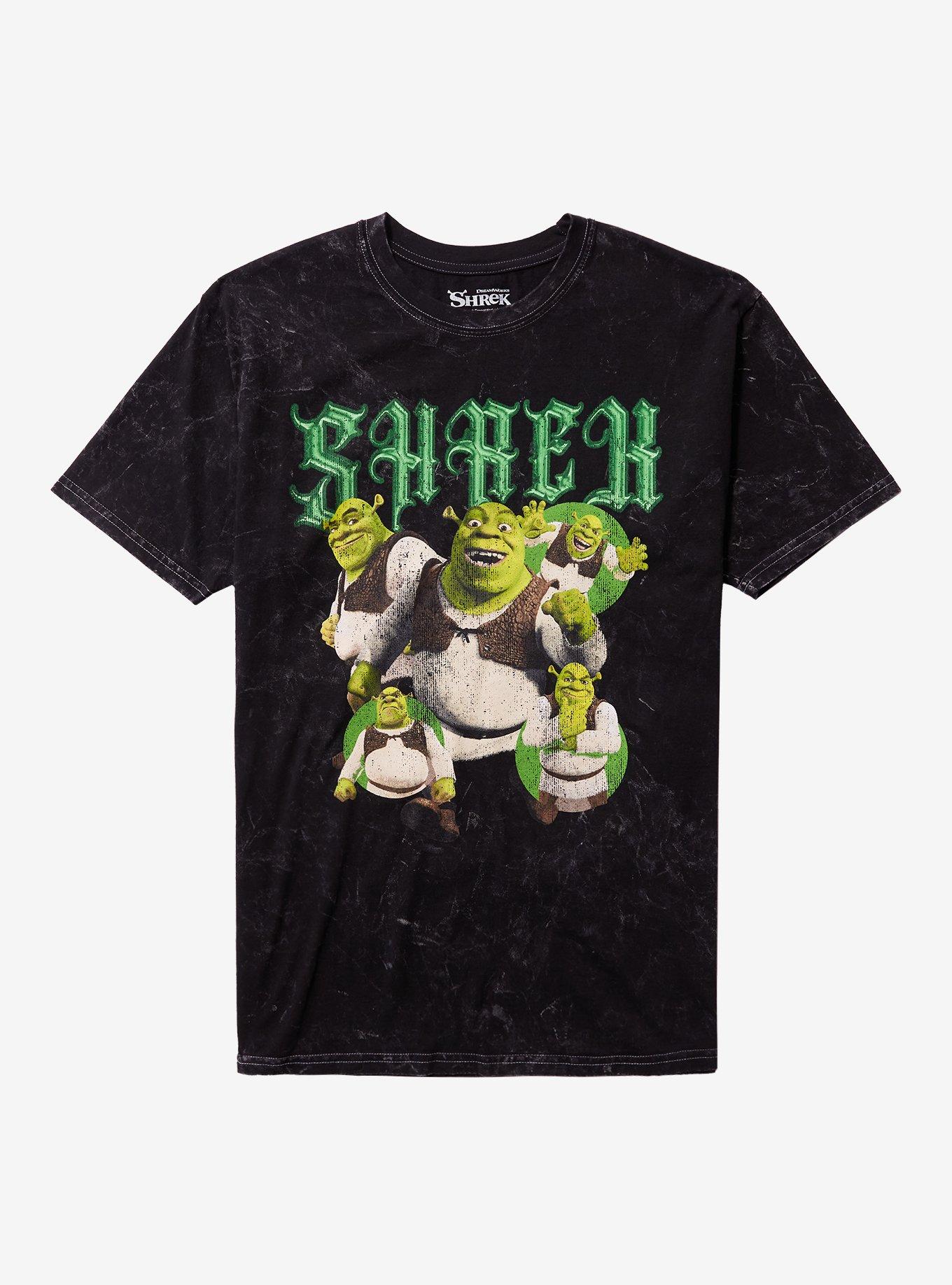 Shrek Collage Metal Dark Wash T-Shirt, MULTI, hi-res