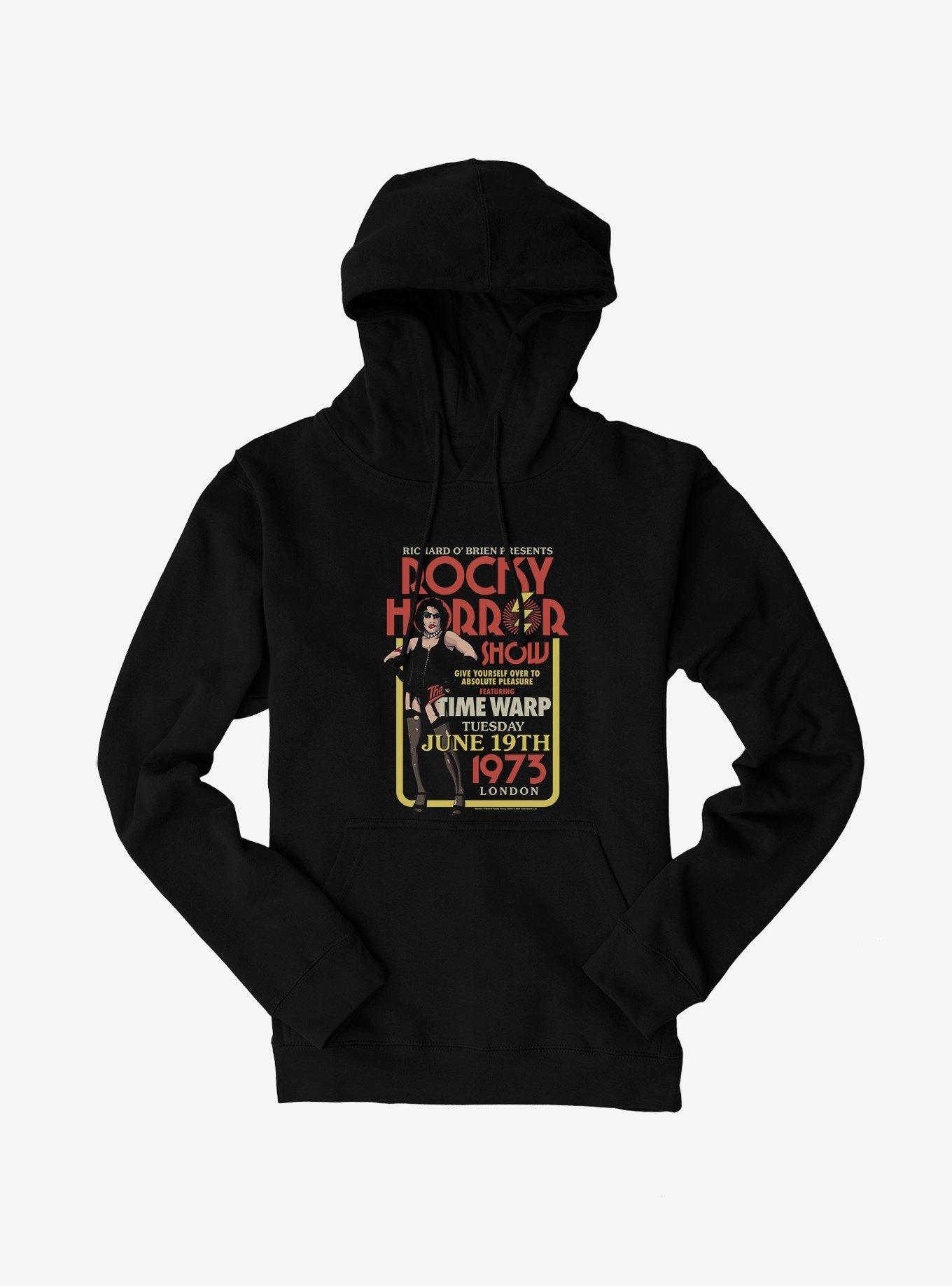 The Rocky Horror Picture Show Time Warp Show Poster Hoodie, BLACK, hi-res