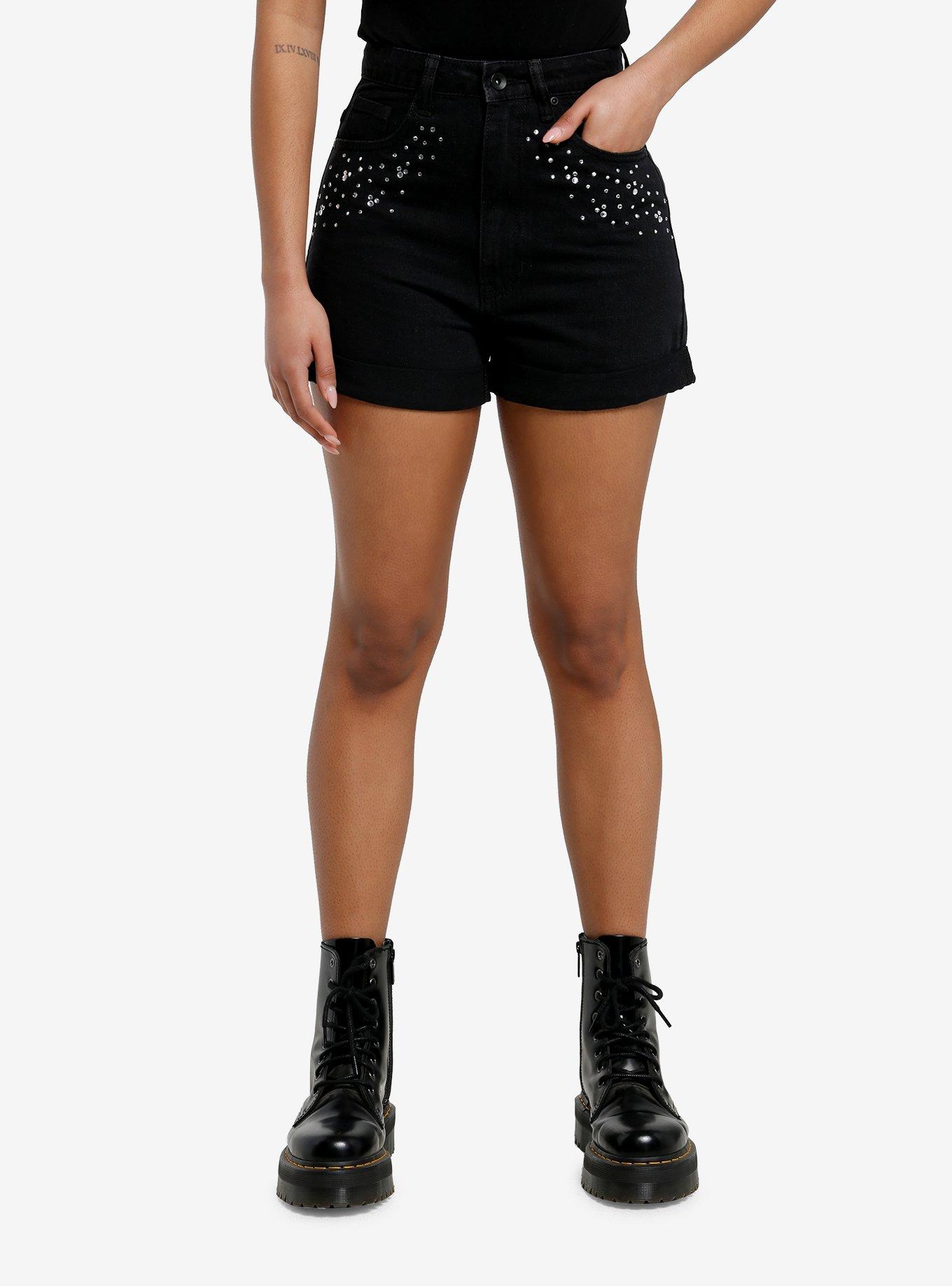 Her Universe Disney Mickey Mouse Rhinestone Mom Shorts Her Universe Exclusive, , hi-res