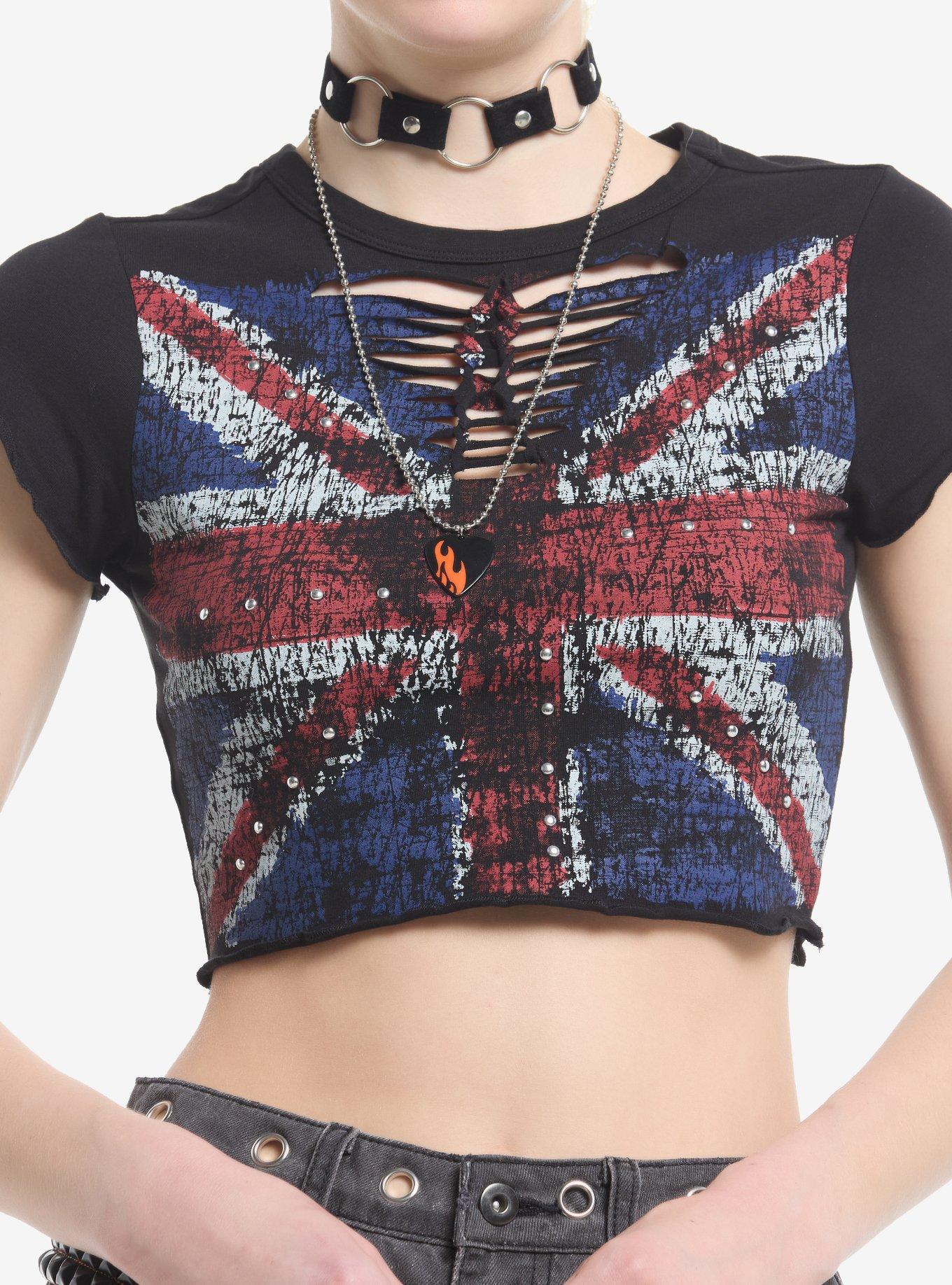 Union Jack Distressed Girls Baby T-Shirt, , hi-res