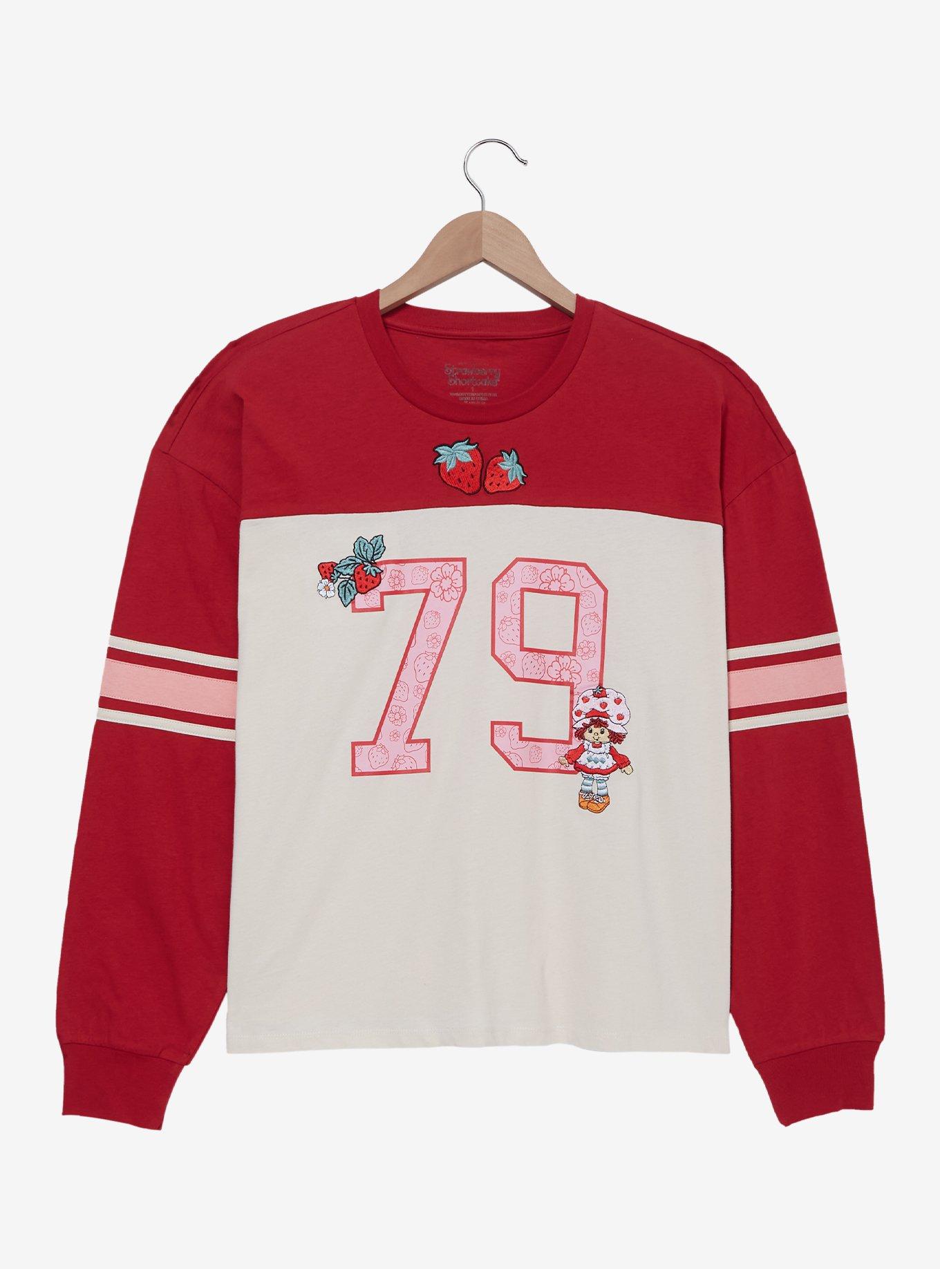 Strawberry Shortcake Women's Plus Size Long Sleeve Football T-Shirt - BoxLunch Exclusive, , hi-res