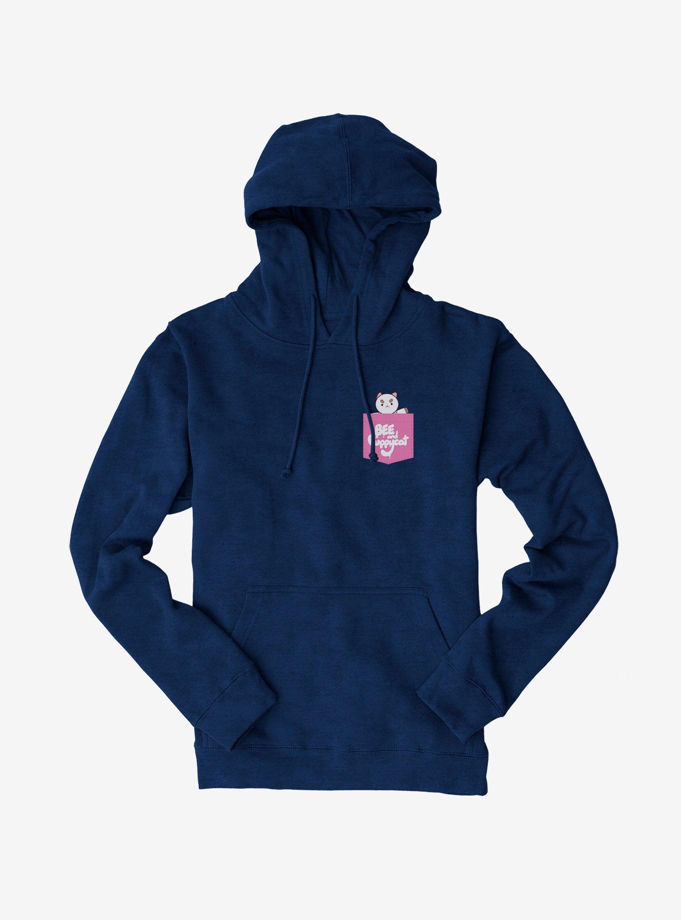 Bee and Puppycat Puppycat Pocket Hoodie, NAVY, hi-res