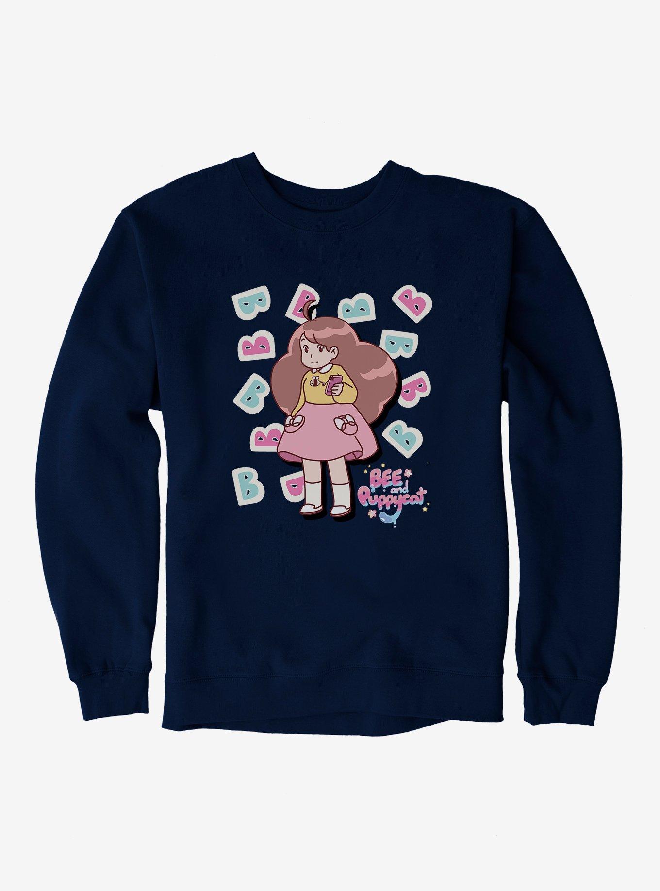 Bee and Puppycat B Sweatshirt, NAVY, hi-res