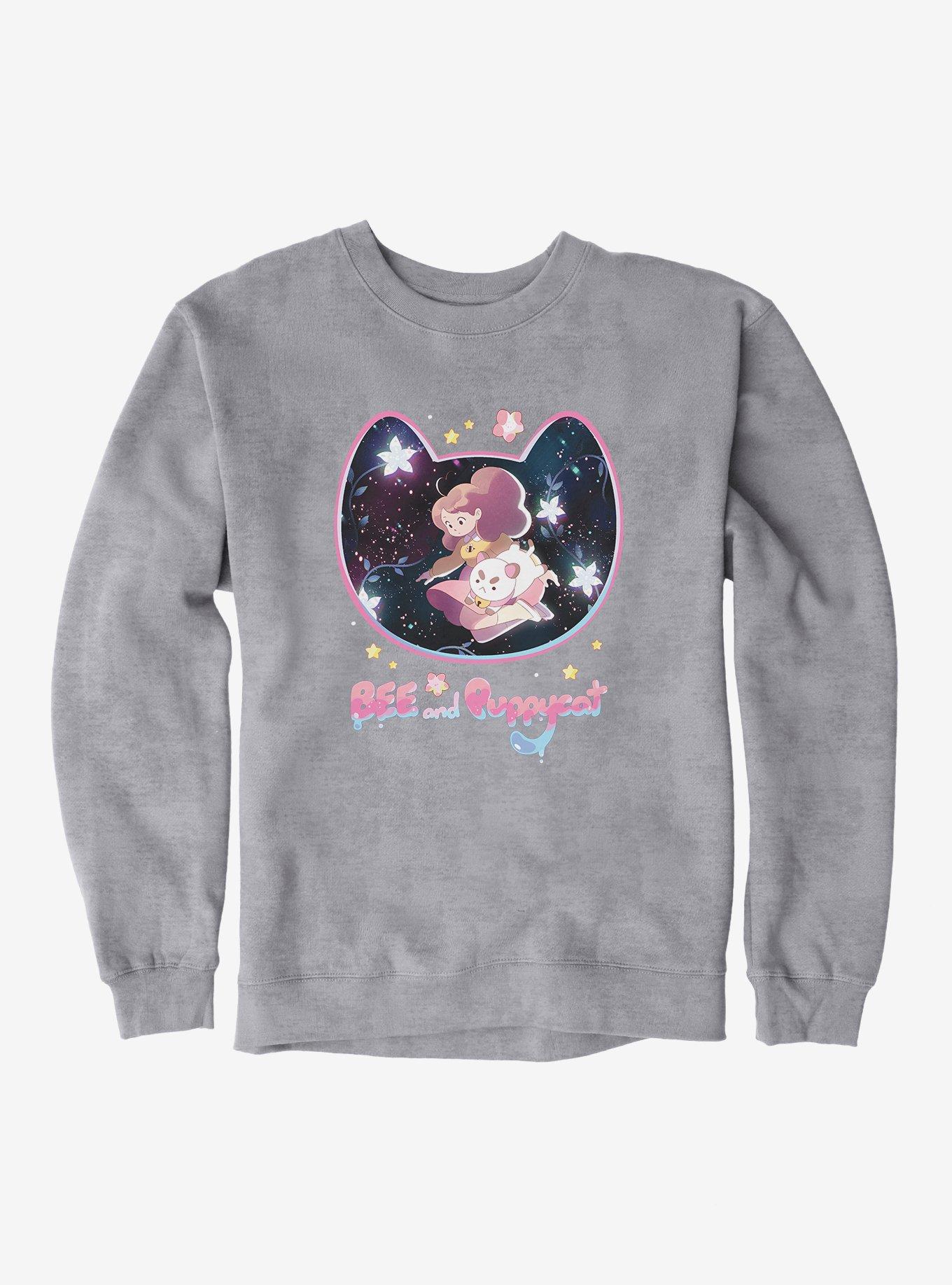 Bee and Puppycat Flower Galaxy Sweatshirt, , hi-res