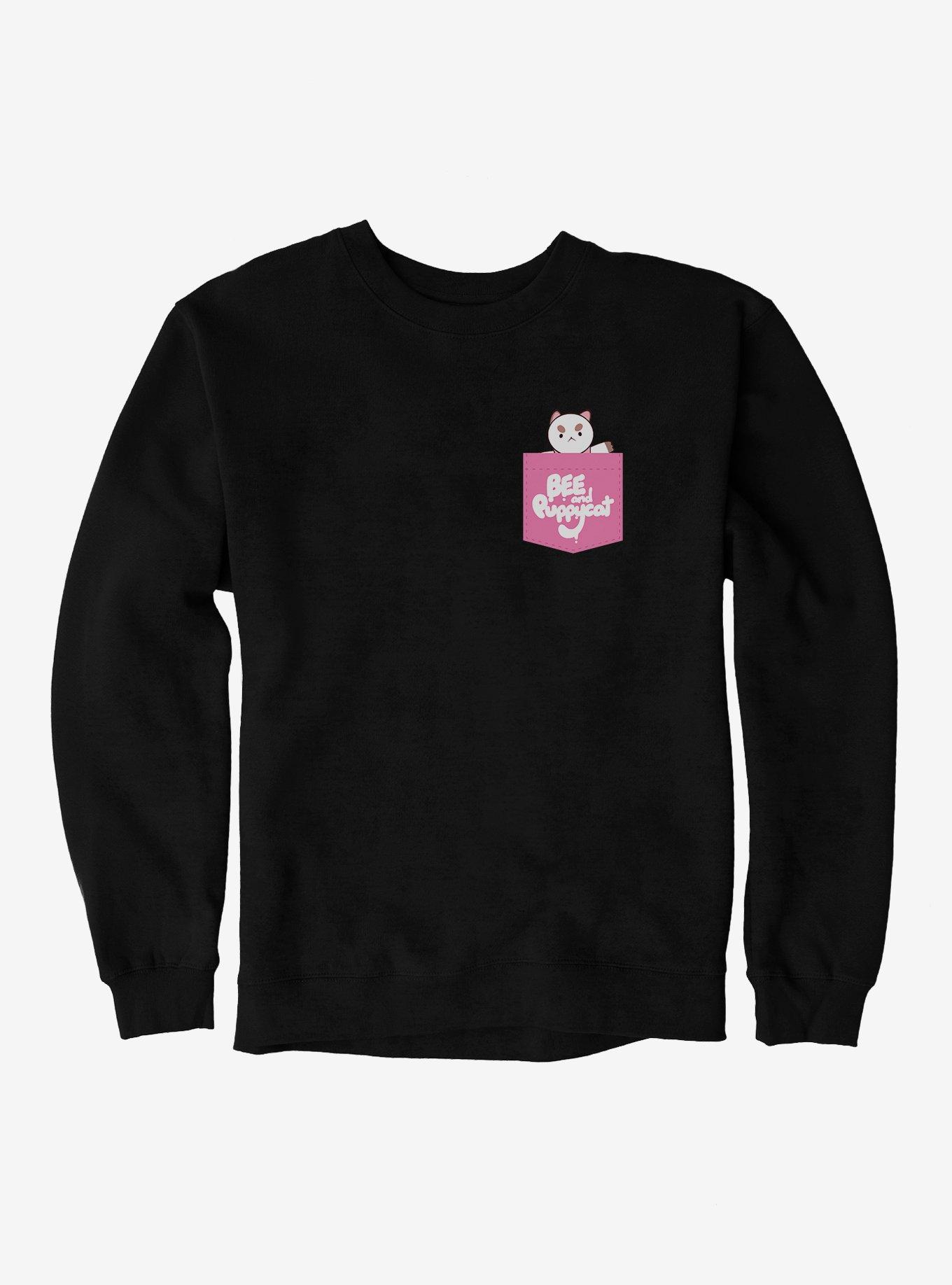 Bee and Puppycat Puppycat Pocket Sweatshirt, BLACK, hi-res