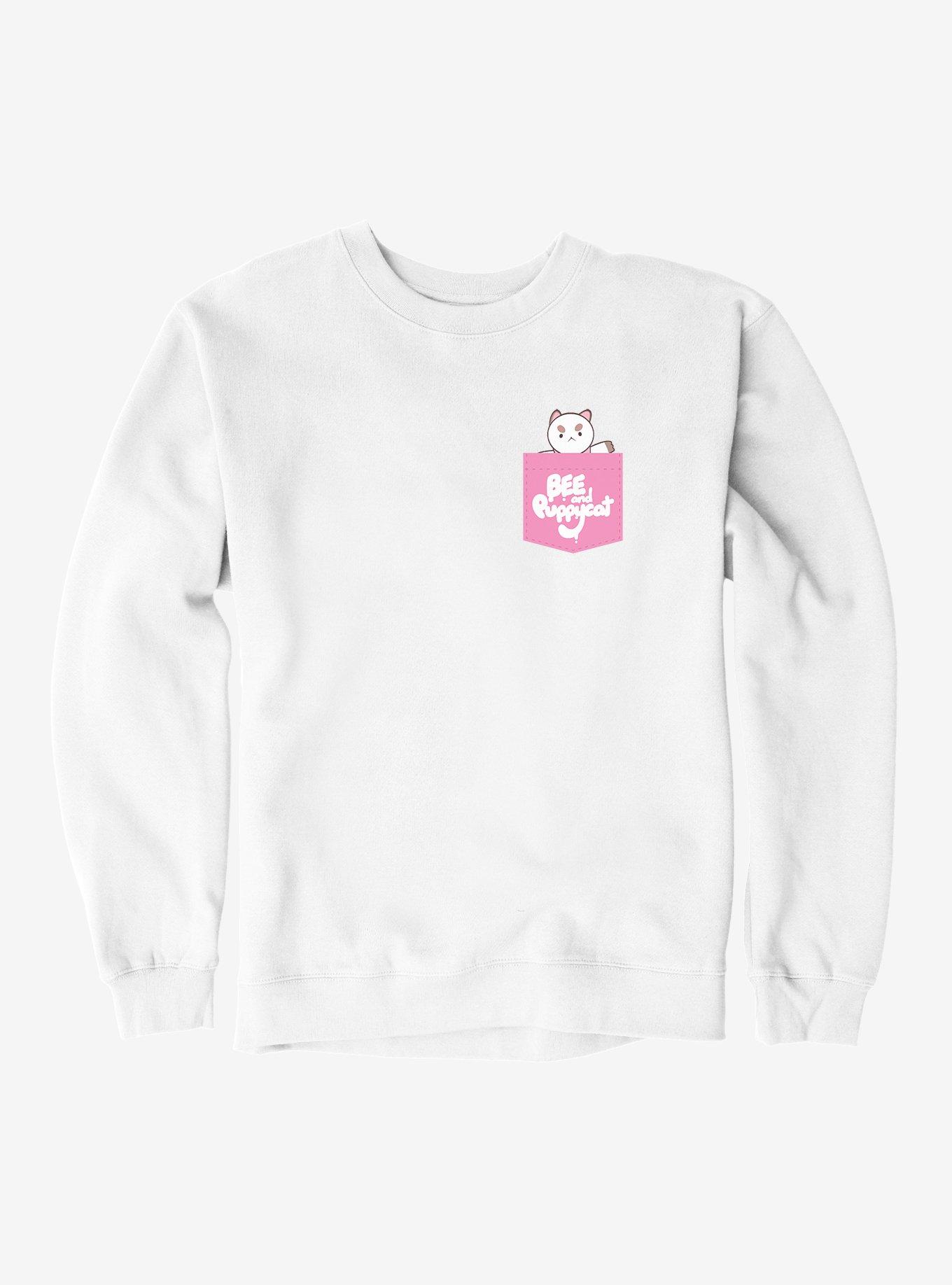 Bee and Puppycat Puppycat Pocket Sweatshirt, WHITE, hi-res