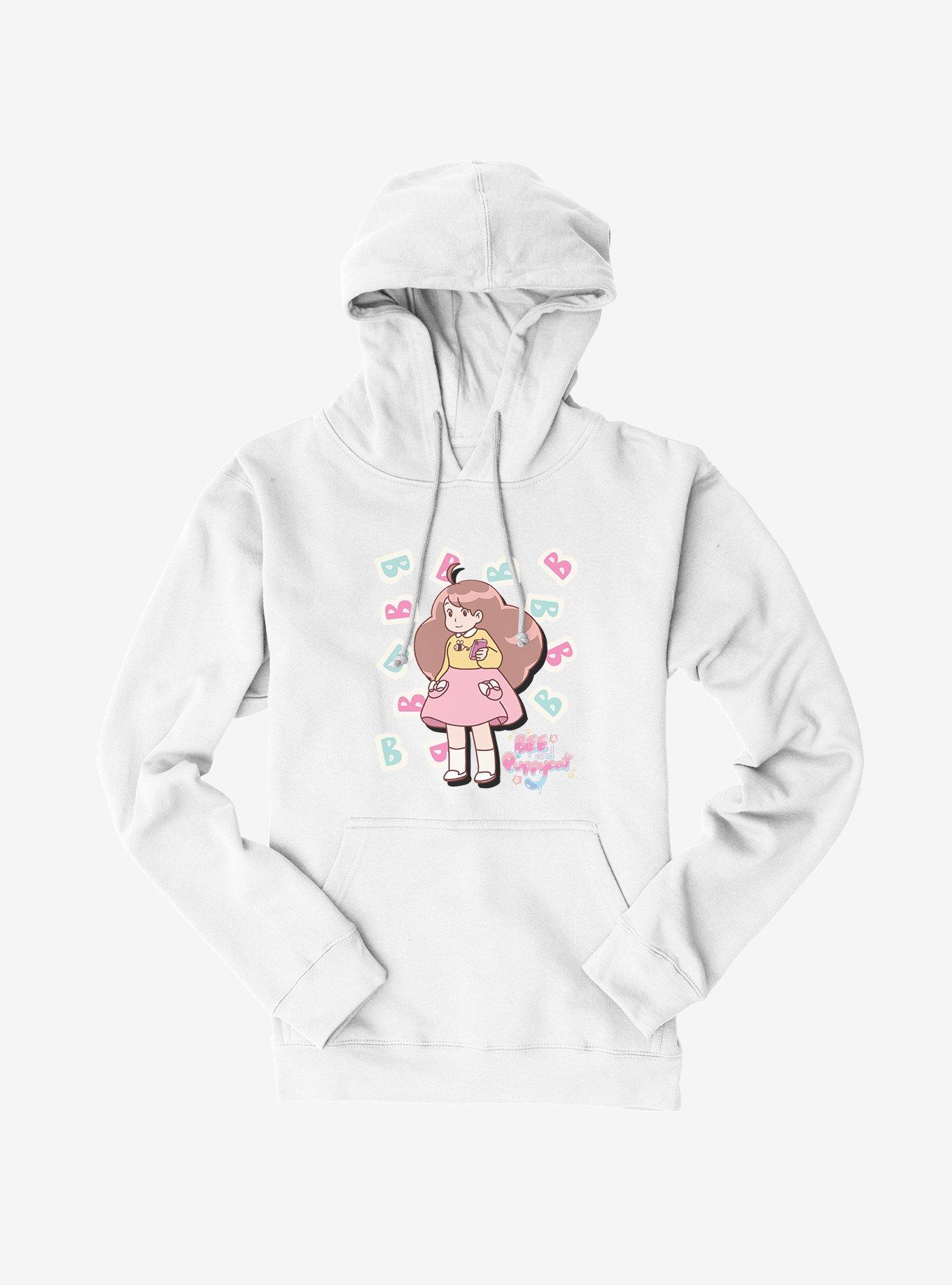 Bee and Puppycat B Hoodie, WHITE, hi-res