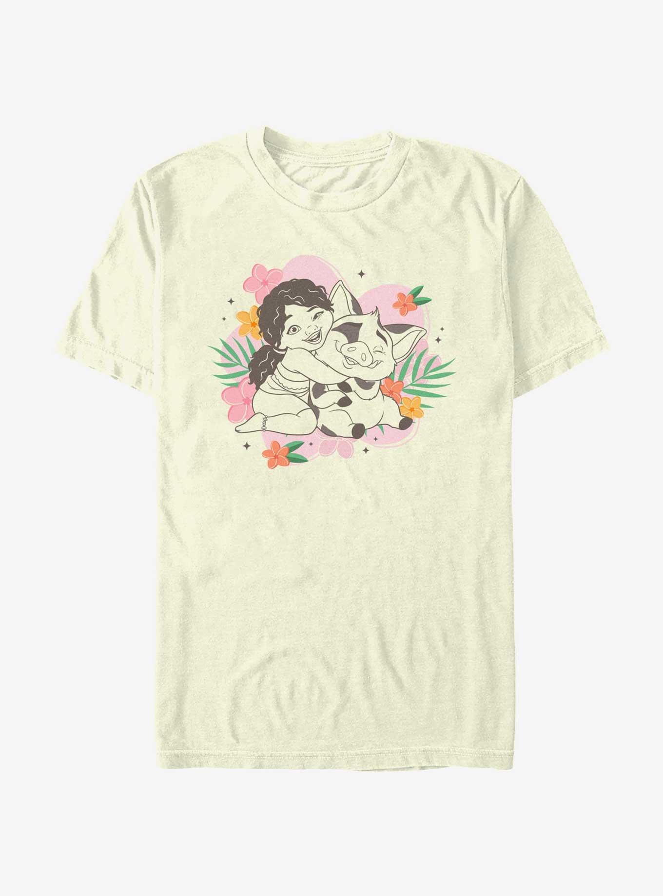 Disney Moana 2 Simea And Pua Floral T-Shirt, NATURAL, hi-res