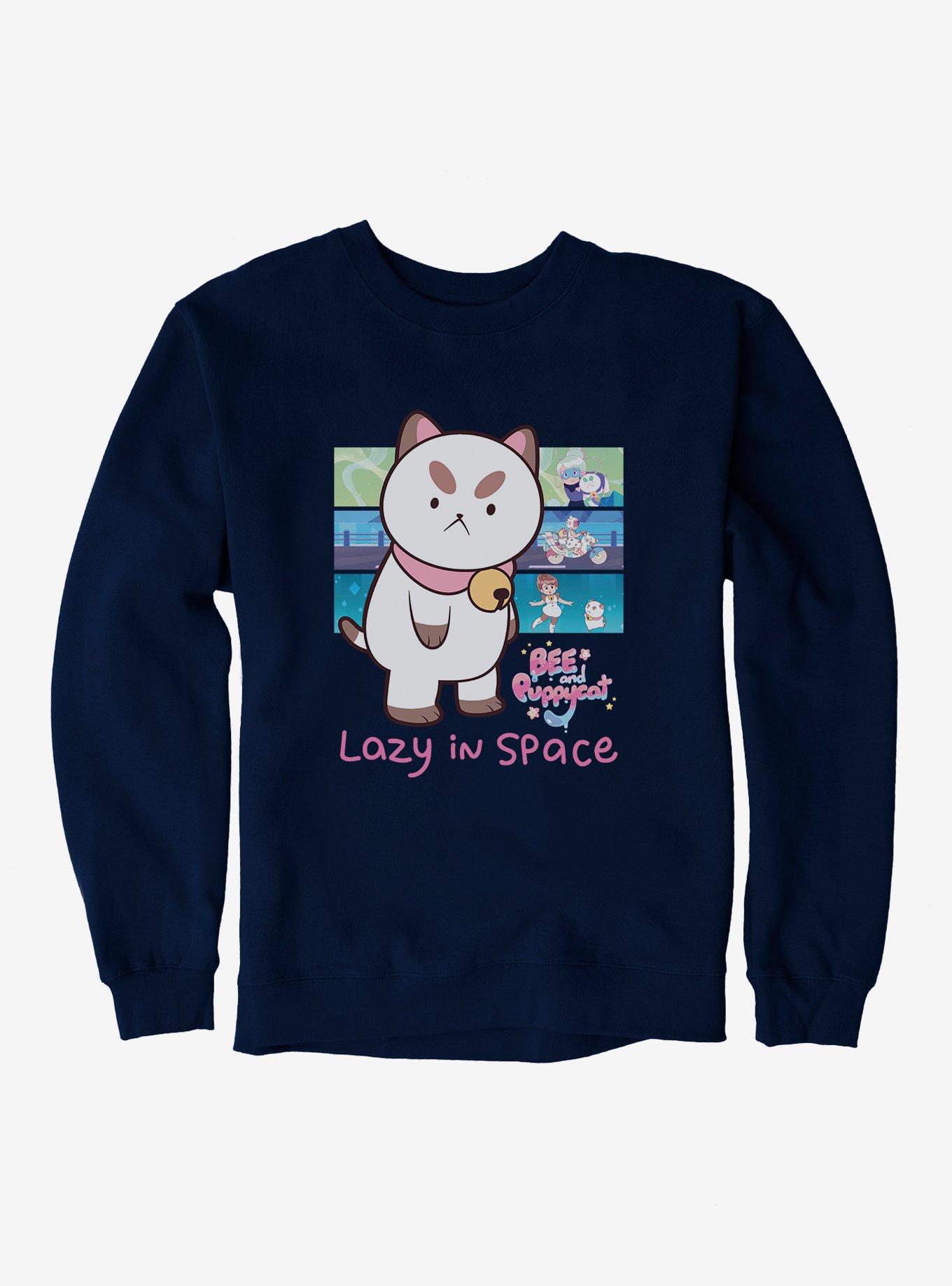 Bee and Puppycat Lazy In Space Sweatshirt, NAVY, hi-res