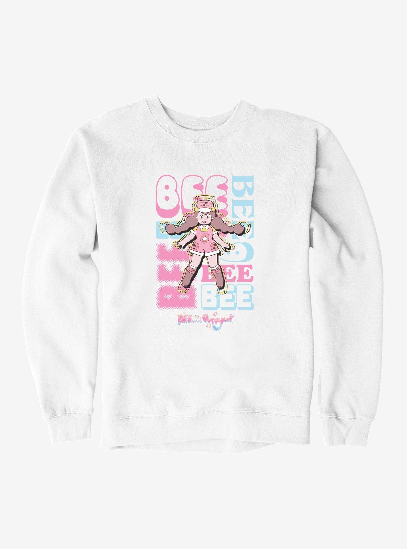 Bee and Puppycat Bee Sweatshirt, WHITE, hi-res