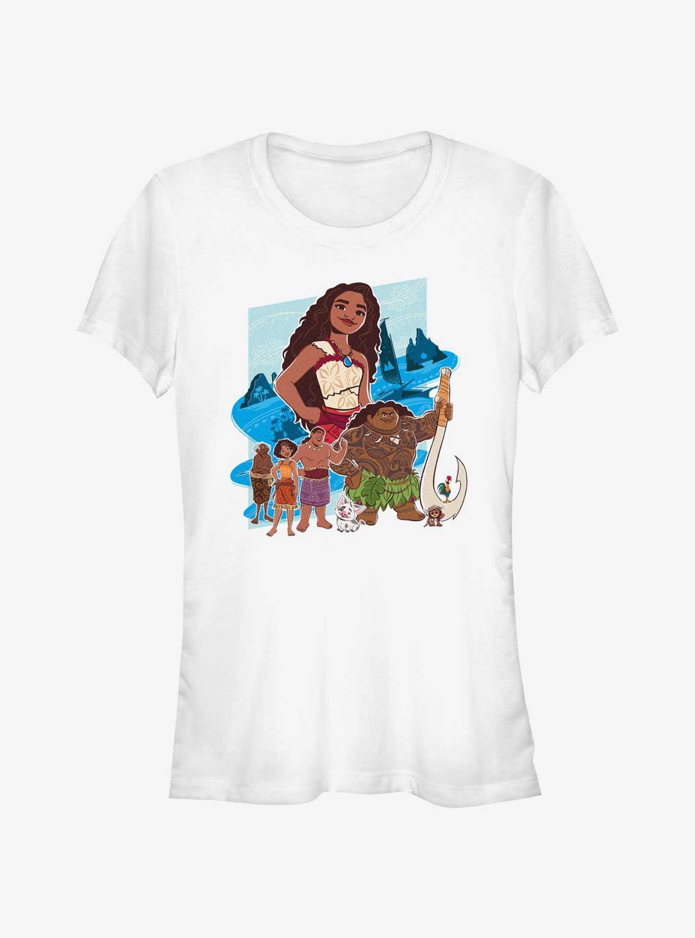 Disney Moana 2 Group Girls T-Shirt, WHITE, hi-res