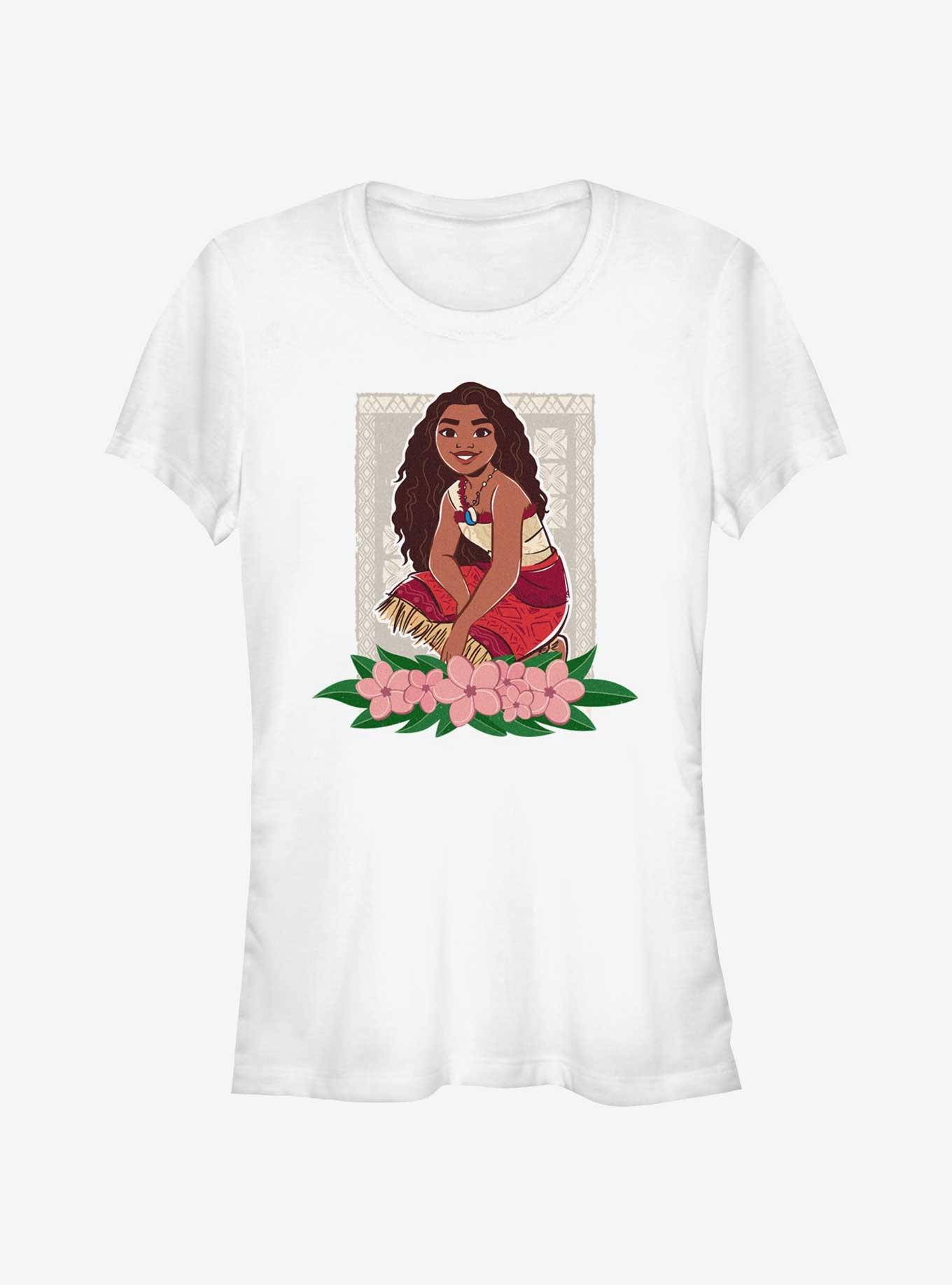 Disney Moana 2 Flowers Girls T-Shirt, WHITE, hi-res