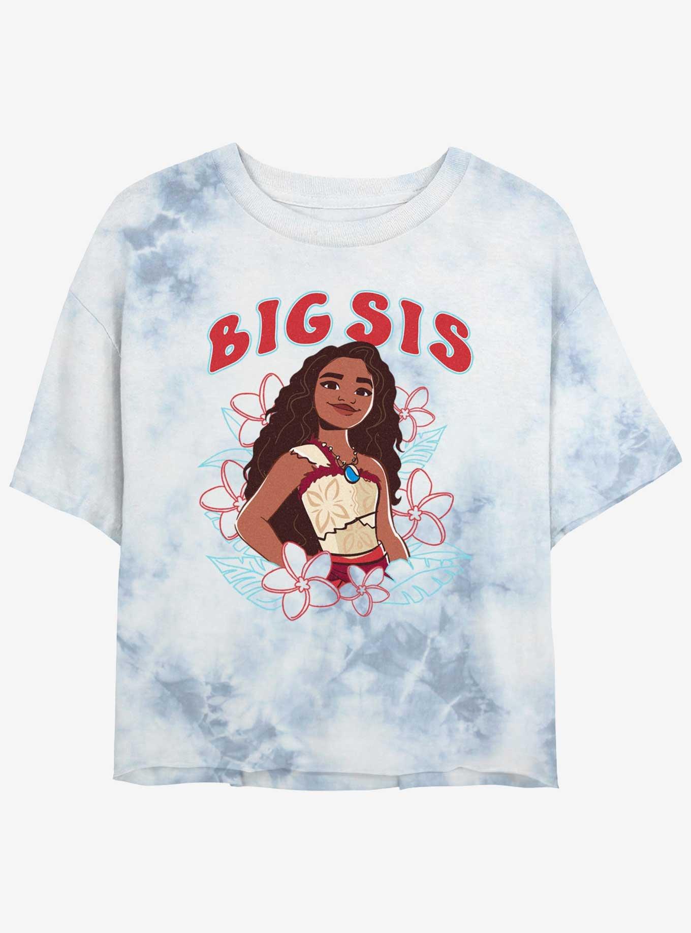 Disney Moana 2 Big Sis Moana Girls Tie-Dye Crop T-Shirt, , hi-res