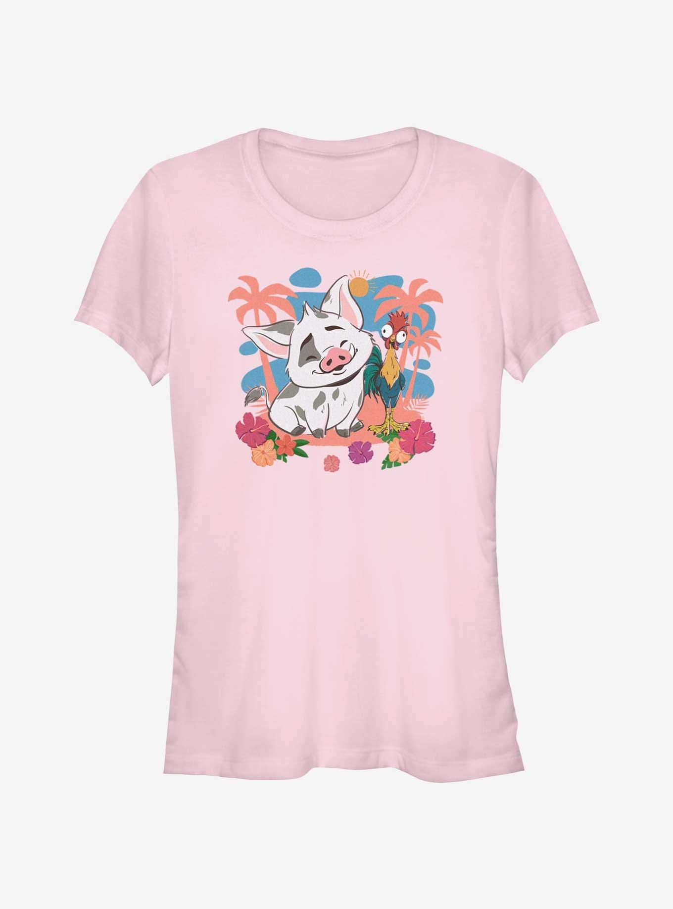 Disney Moana 2 Pua And Hei Hei Girls T-Shirt