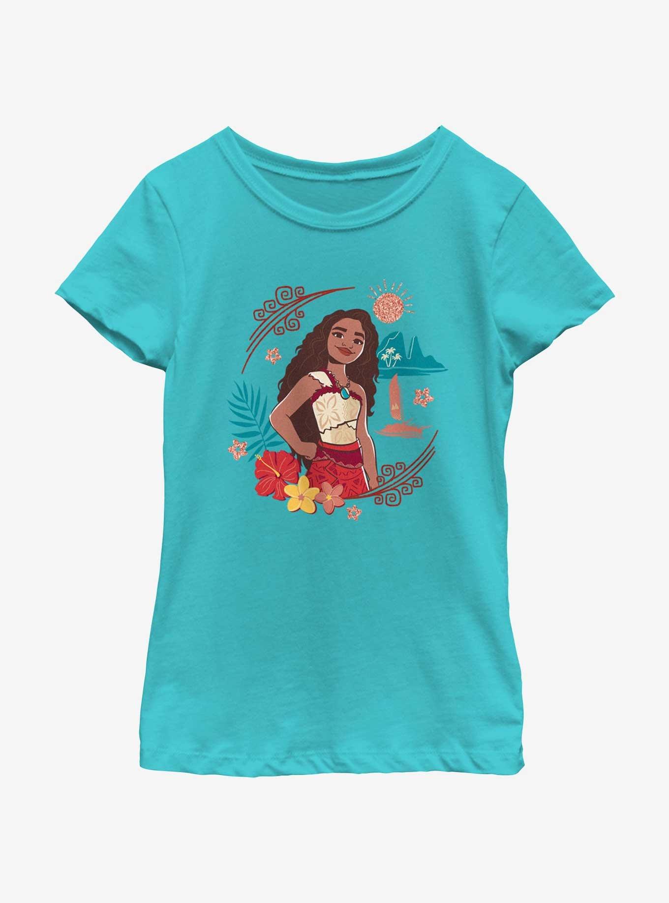 Disney Moana 2 Fearless Moana Youth Girls T-Shirt, TAHI BLUE, hi-res