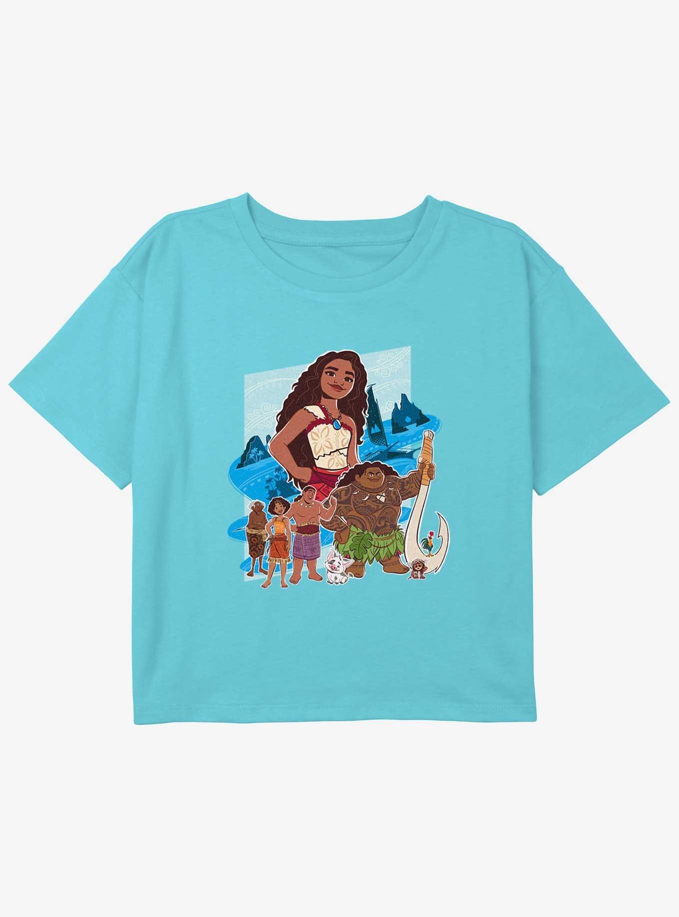 Disney Moana 2 Group Youth Girls Boxy T-Shirt, , hi-res