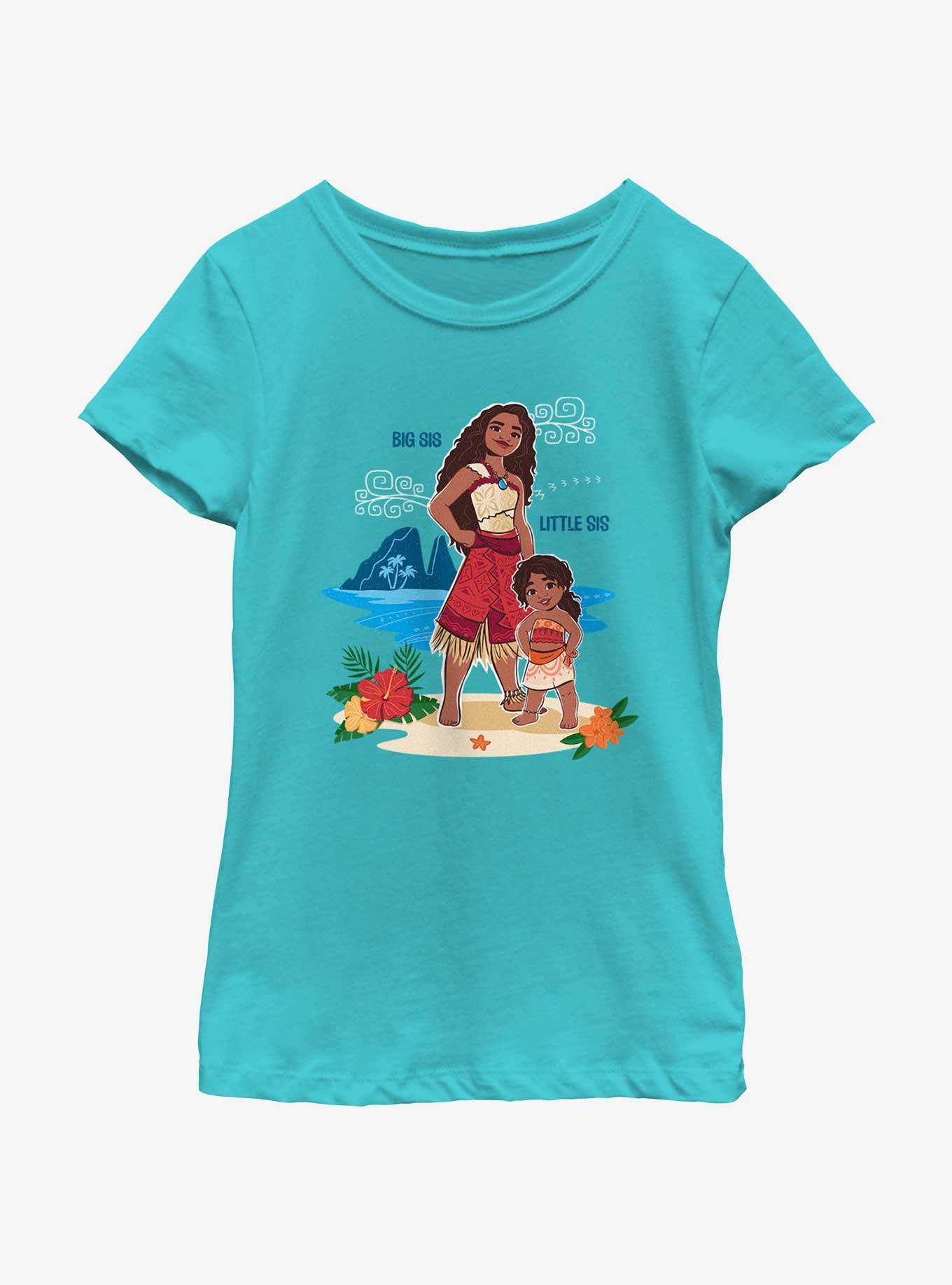 Disney Moana 2 Big And Little Sis Youth Girls T-Shirt, TAHI BLUE, hi-res