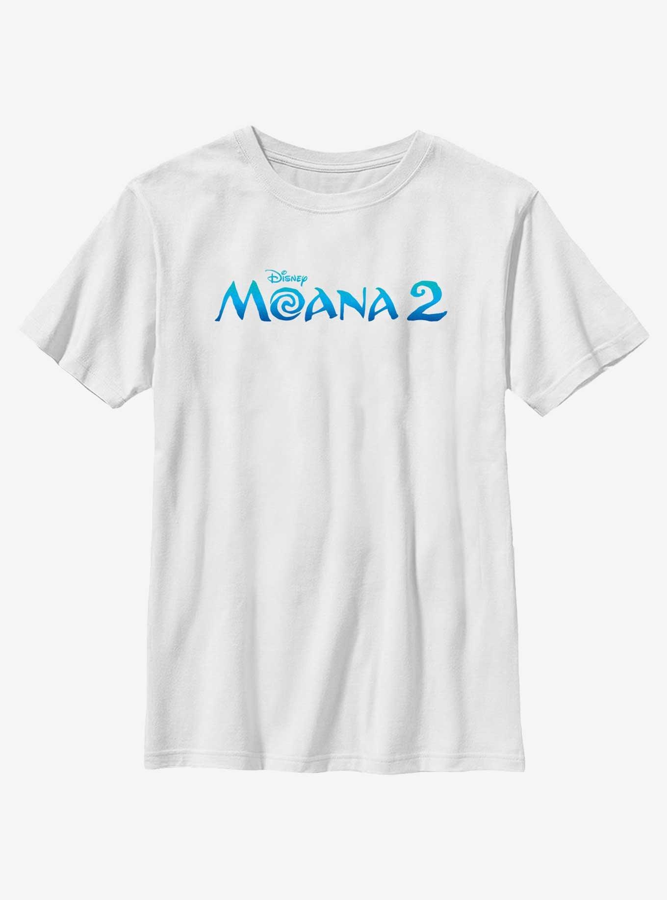 Disney Moana 2 Logo Youth T-Shirt, WHITE, hi-res