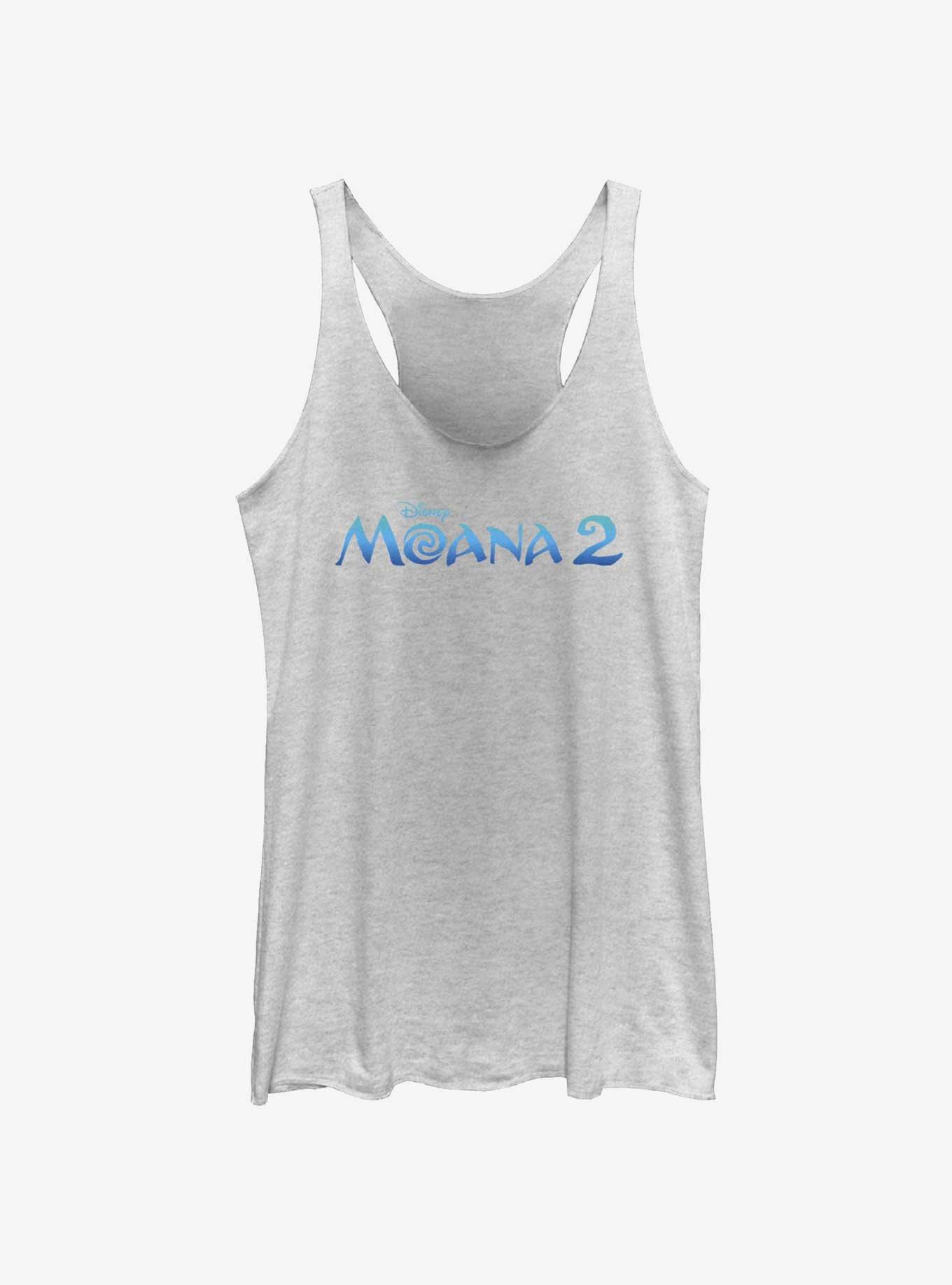 Disney Moana 2 Logo Womens Tank Top, WHITE HTR, hi-res