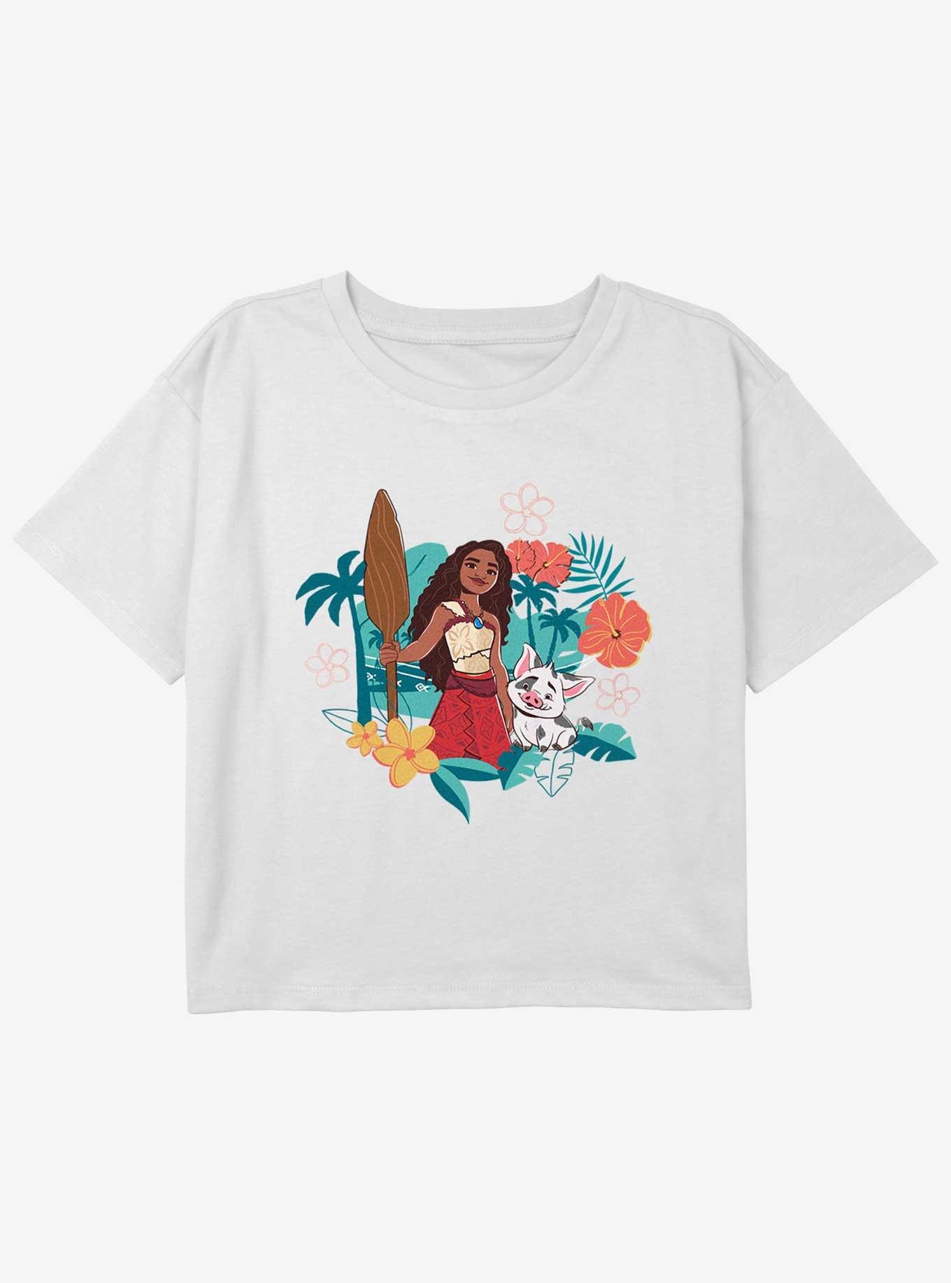 Disney Moana 2 Let's Explore Together Youth Girls Boxy T-Shirt, WHITE, hi-res