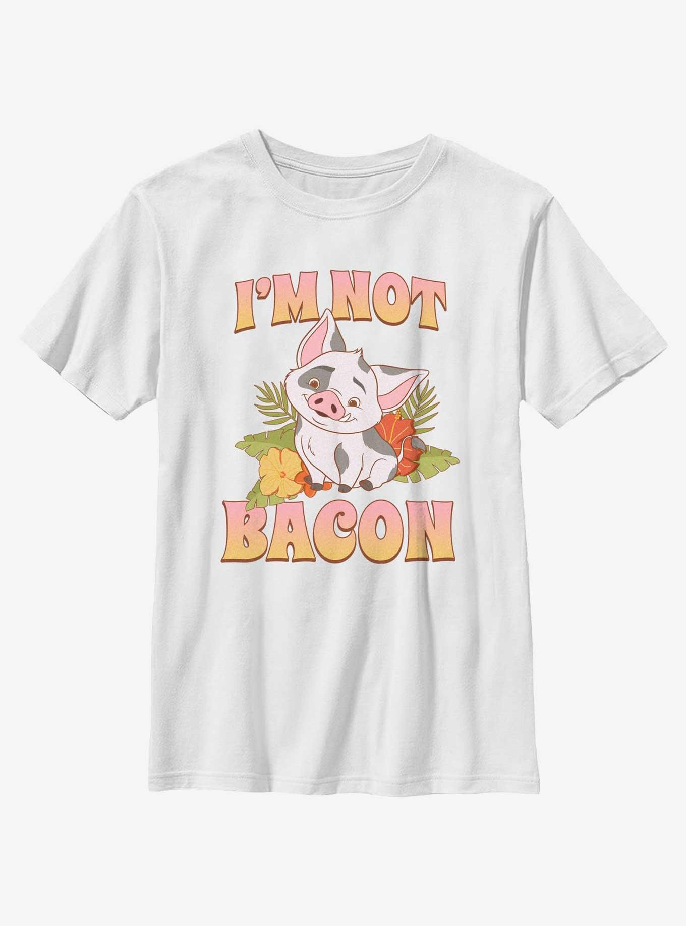 Disney Moana 2 Not Bacon Pua Youth T-Shirt, WHITE, hi-res