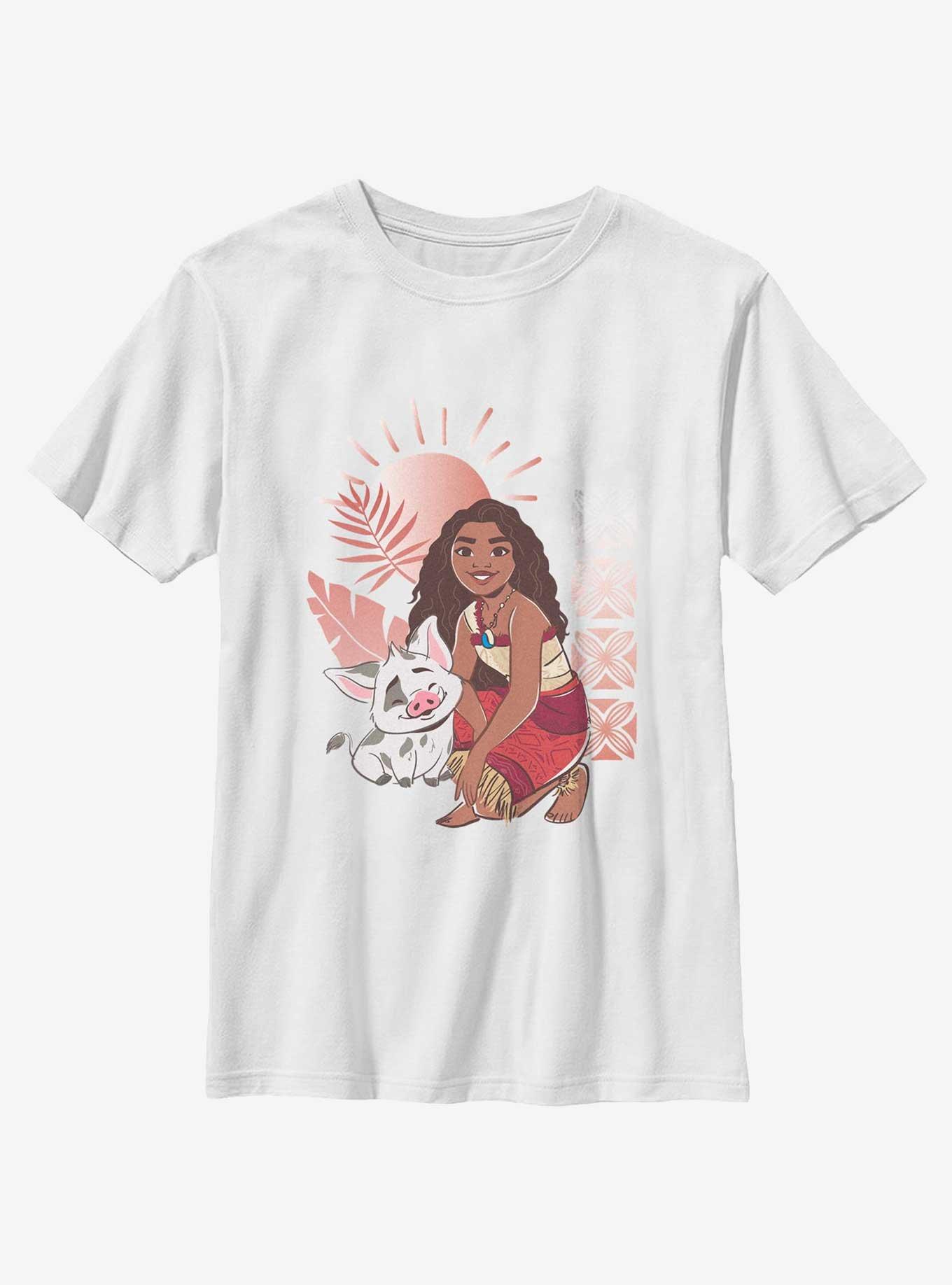 Disney Moana 2 Pua And Moana Youth T-Shirt, WHITE, hi-res