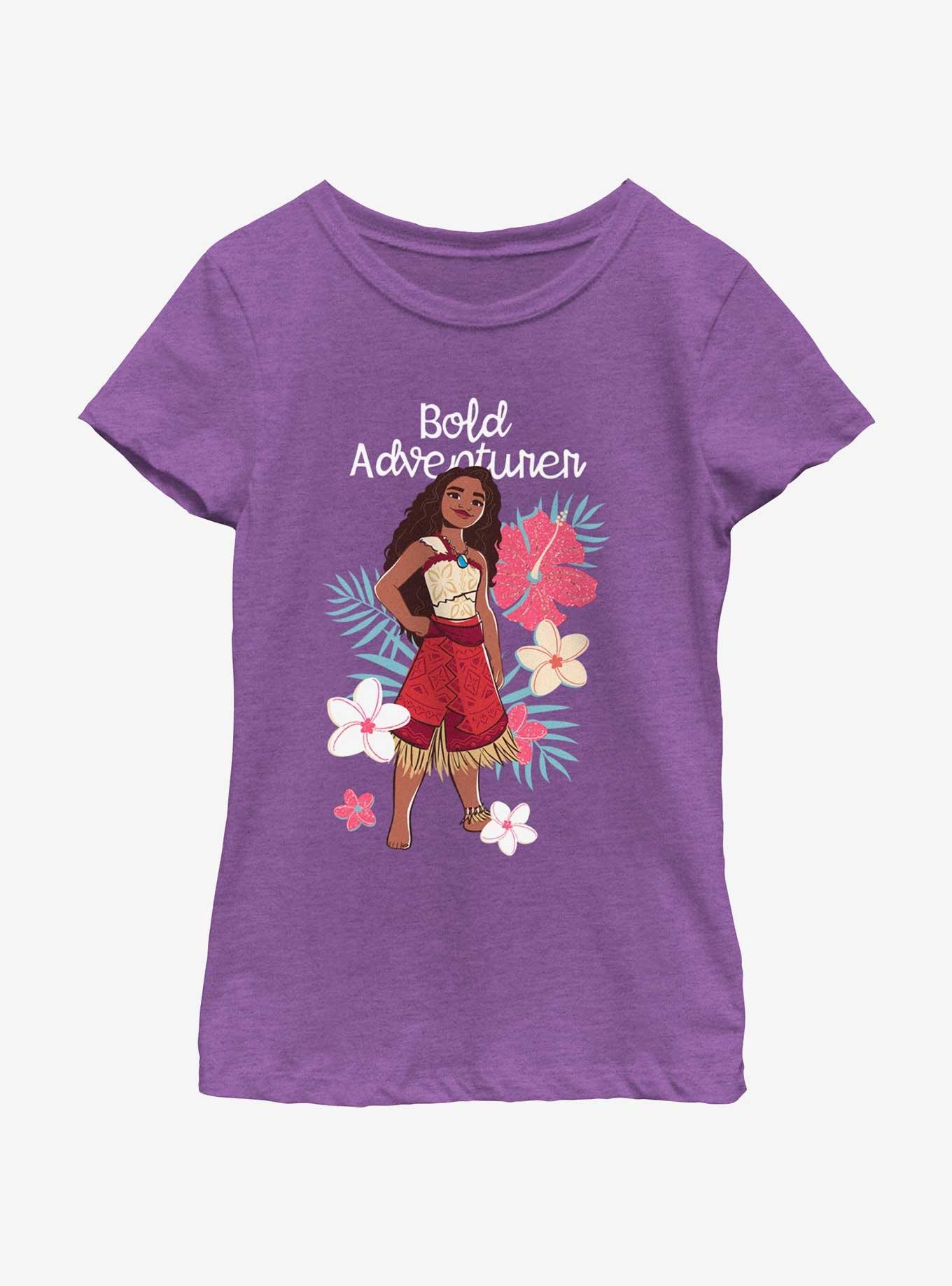 Disney Moana 2 Bold Adventurer Floral Youth Girls T-Shirt, , hi-res