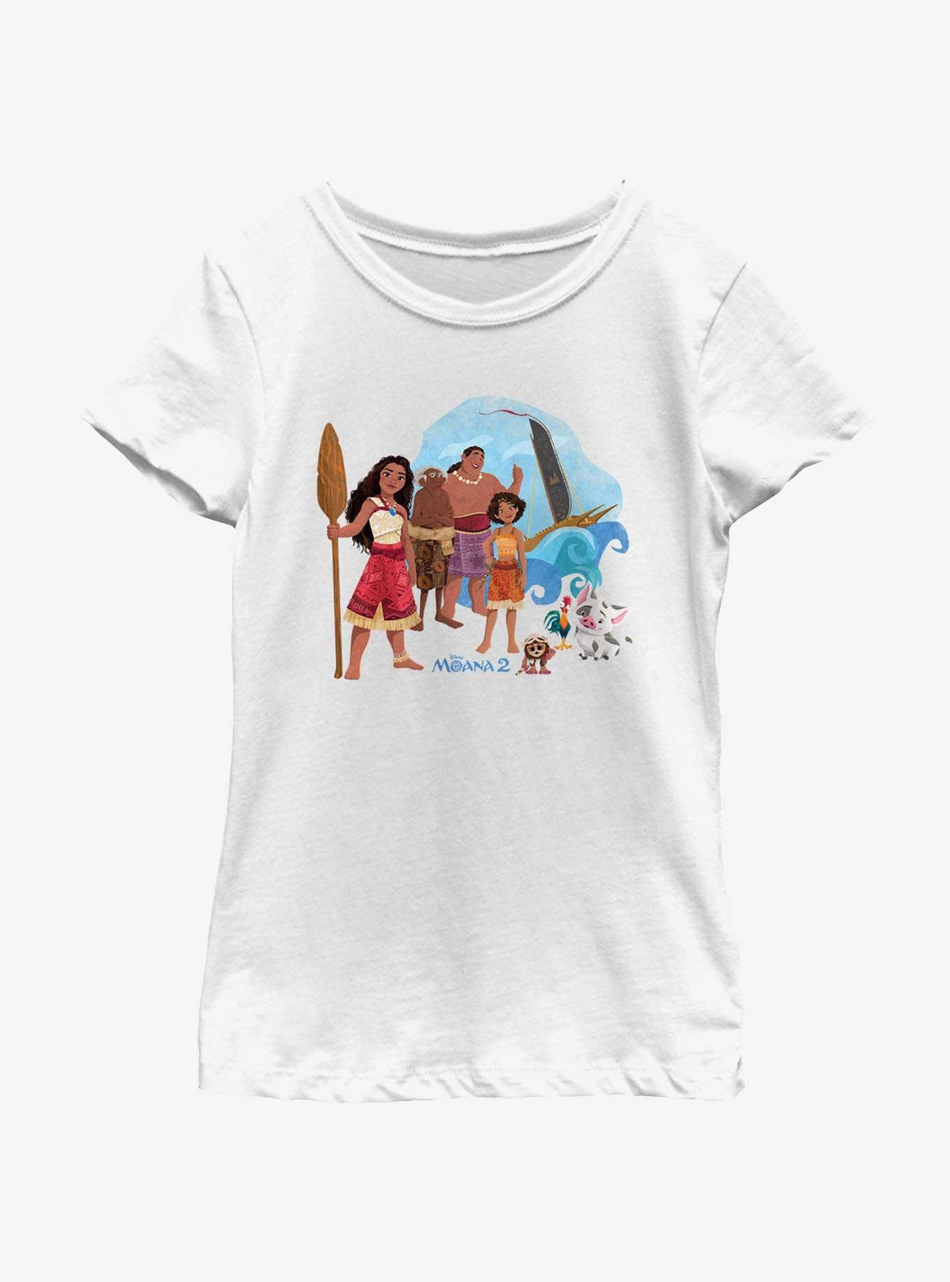 Disney Moana 2 Wayfinder Group Youth Girls T-Shirt, WHITE, hi-res