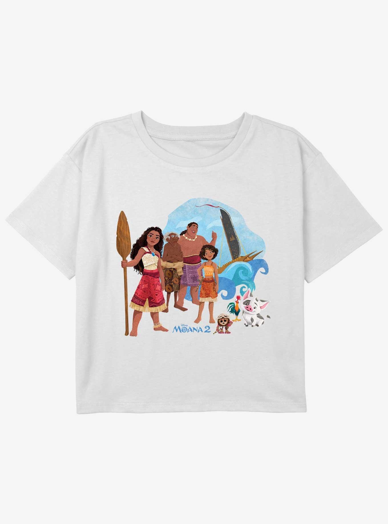 Disney Moana 2 Wayfinder Group Youth Girls Boxy T-Shirt, , hi-res