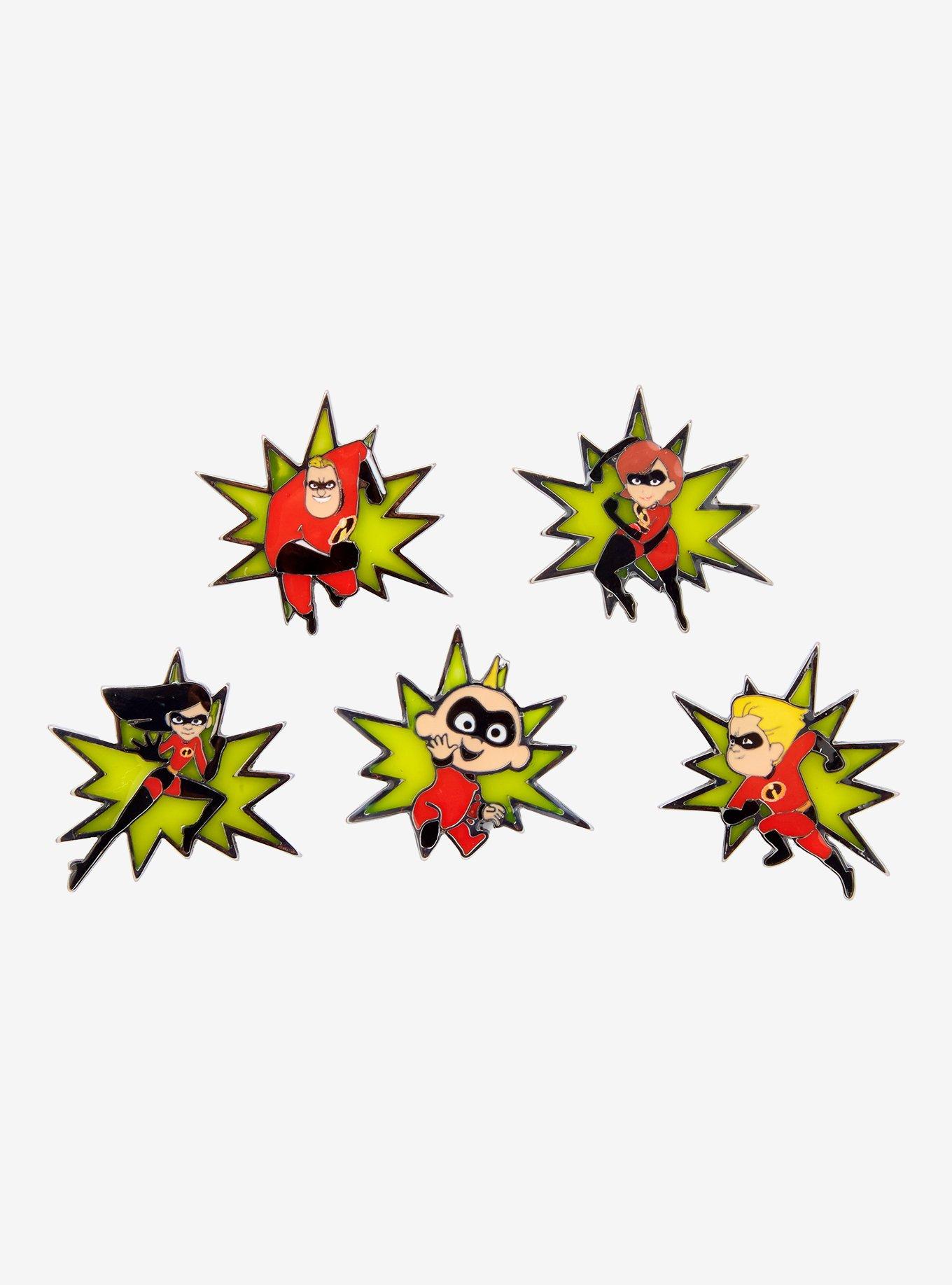 Disney Pixar The Incredibles Stained Glass Character Portrait Blind Box Enamel Pin - BoxLunch Exclusive, , hi-res