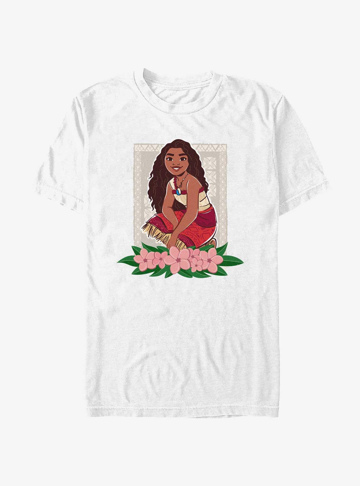 Disney Moana 2 Flowers T-Shirt, WHITE, hi-res