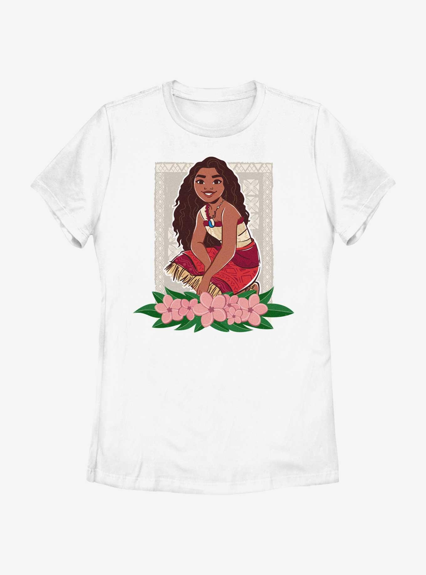 Disney Moana 2 Flowers Womens T-Shirt, WHITE, hi-res