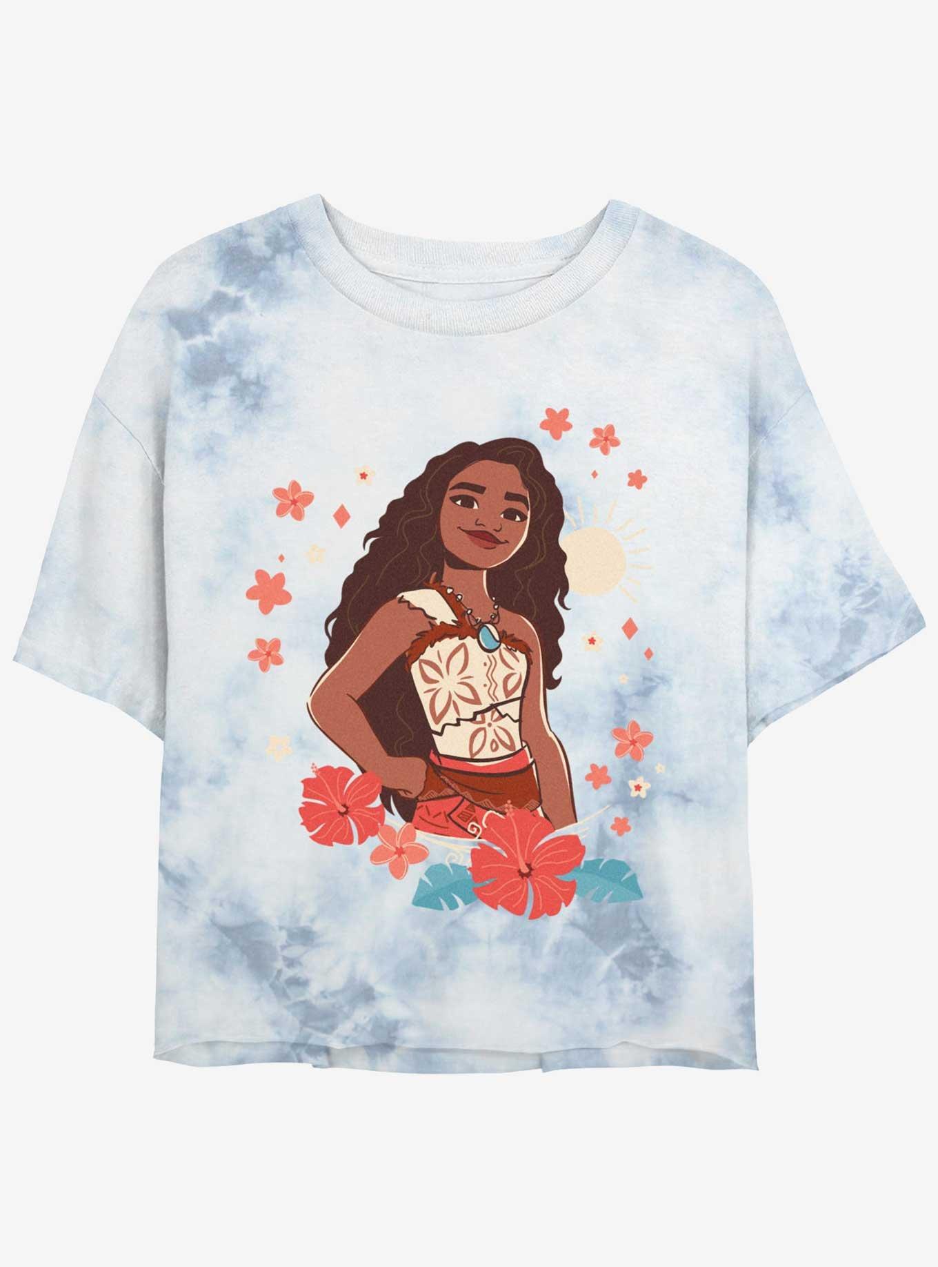 Disney Moana 2 Adventurer Womens Tie-Dye Crop T-Shirt, , hi-res