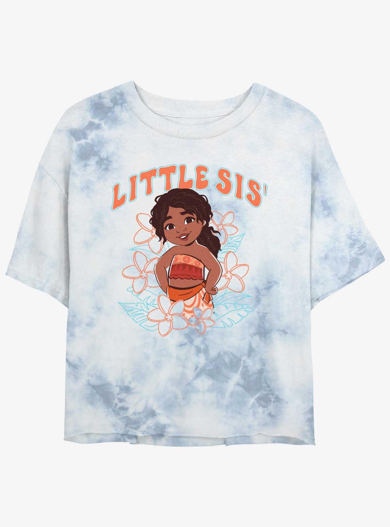 Disney Moana 2 Little Sis Simoa Womens Tie-Dye Crop T-Shirt, , hi-res