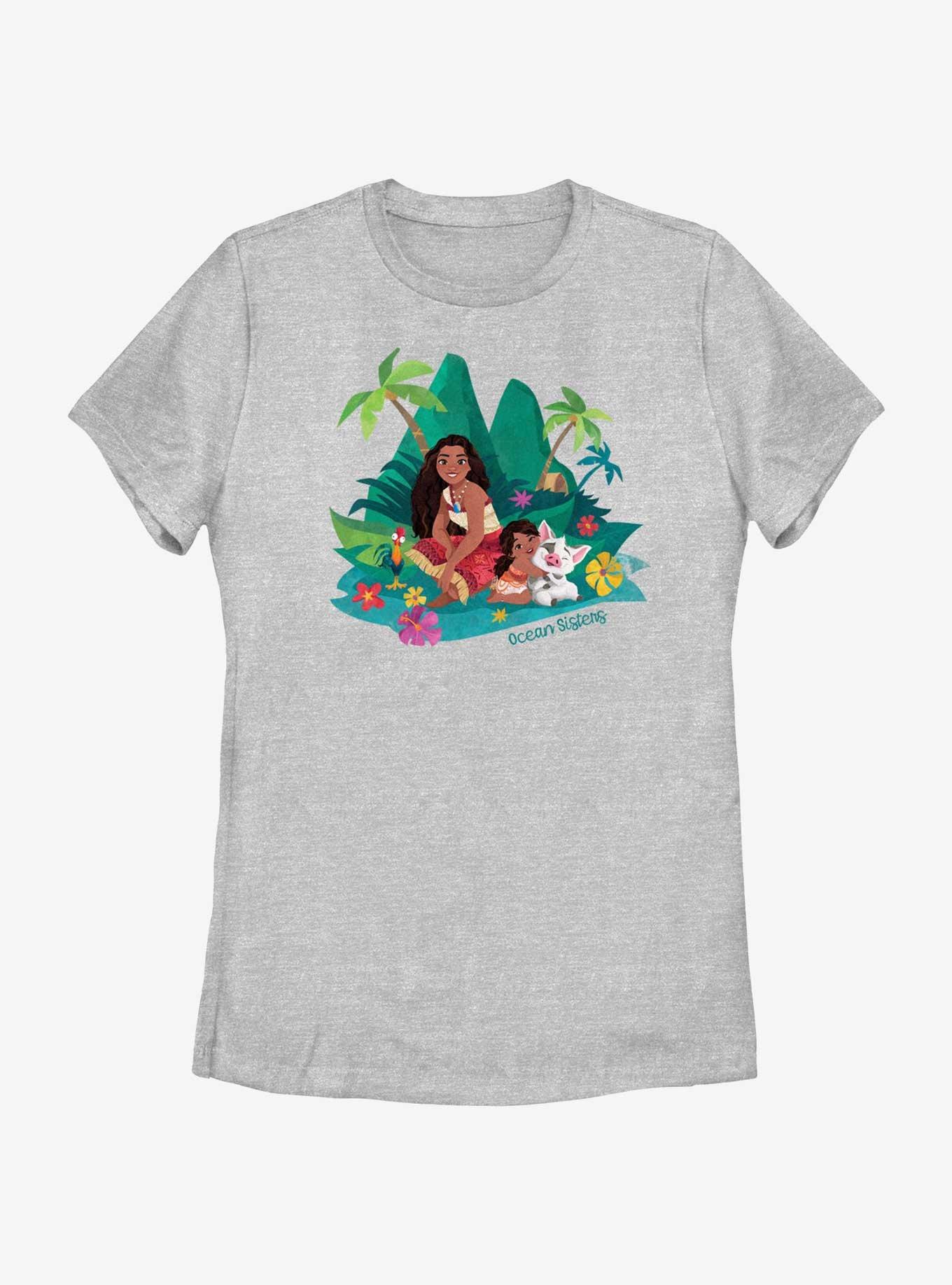 Disney Moana 2 Ocean Sisters Womens T-Shirt, ATH HTR, hi-res