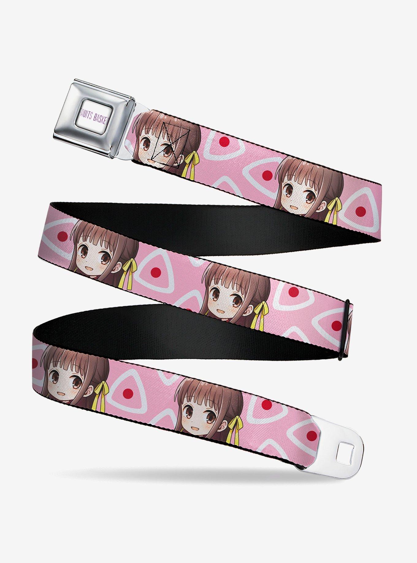 Fruits Basket Chibi Tohru and Kimono Rice Ball Seatbelt Buckle Belt, PINK, hi-res